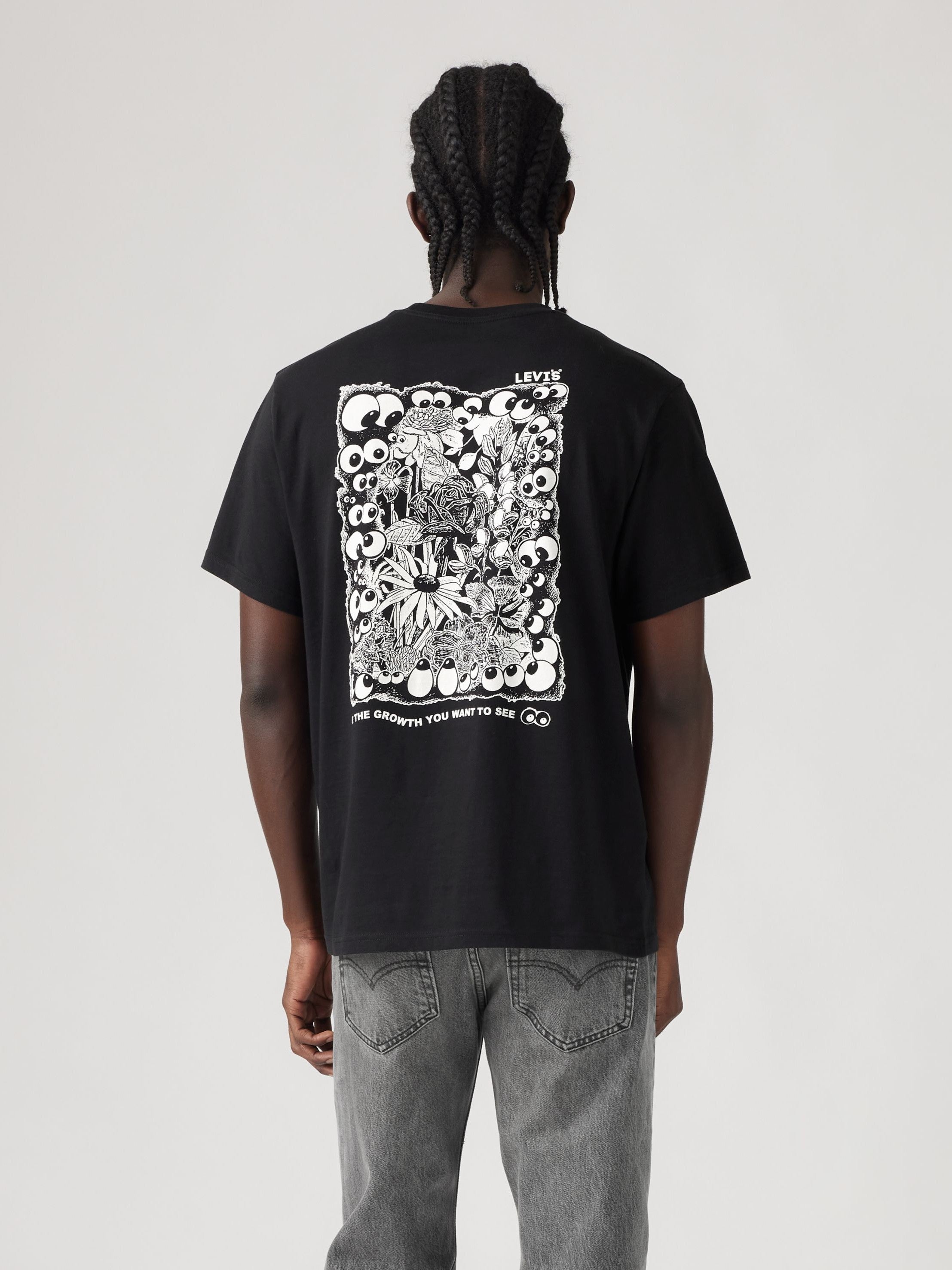 T-shirt coupe décontractée - Noir minéral