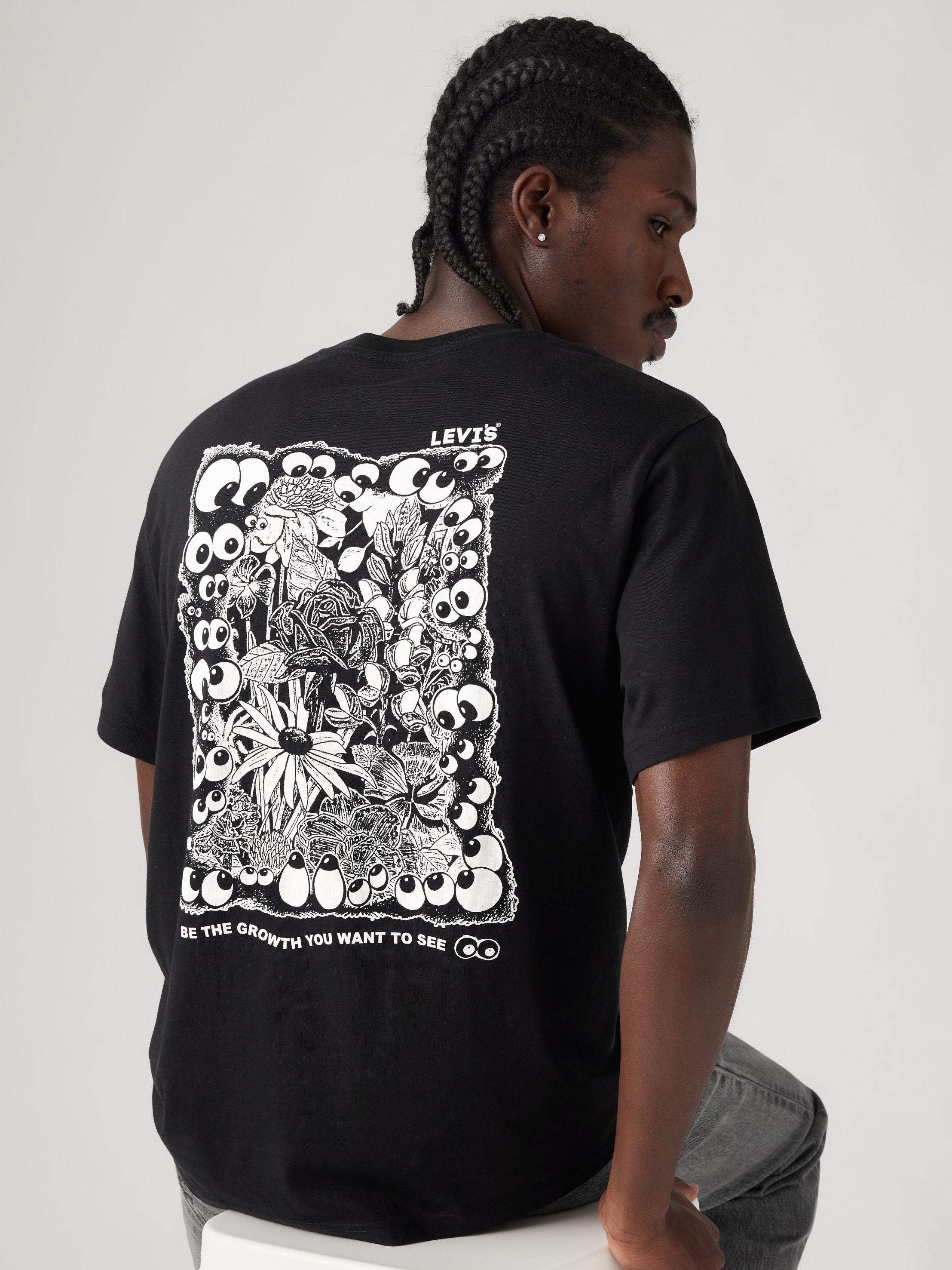 T-shirt coupe décontractée - Noir minéral