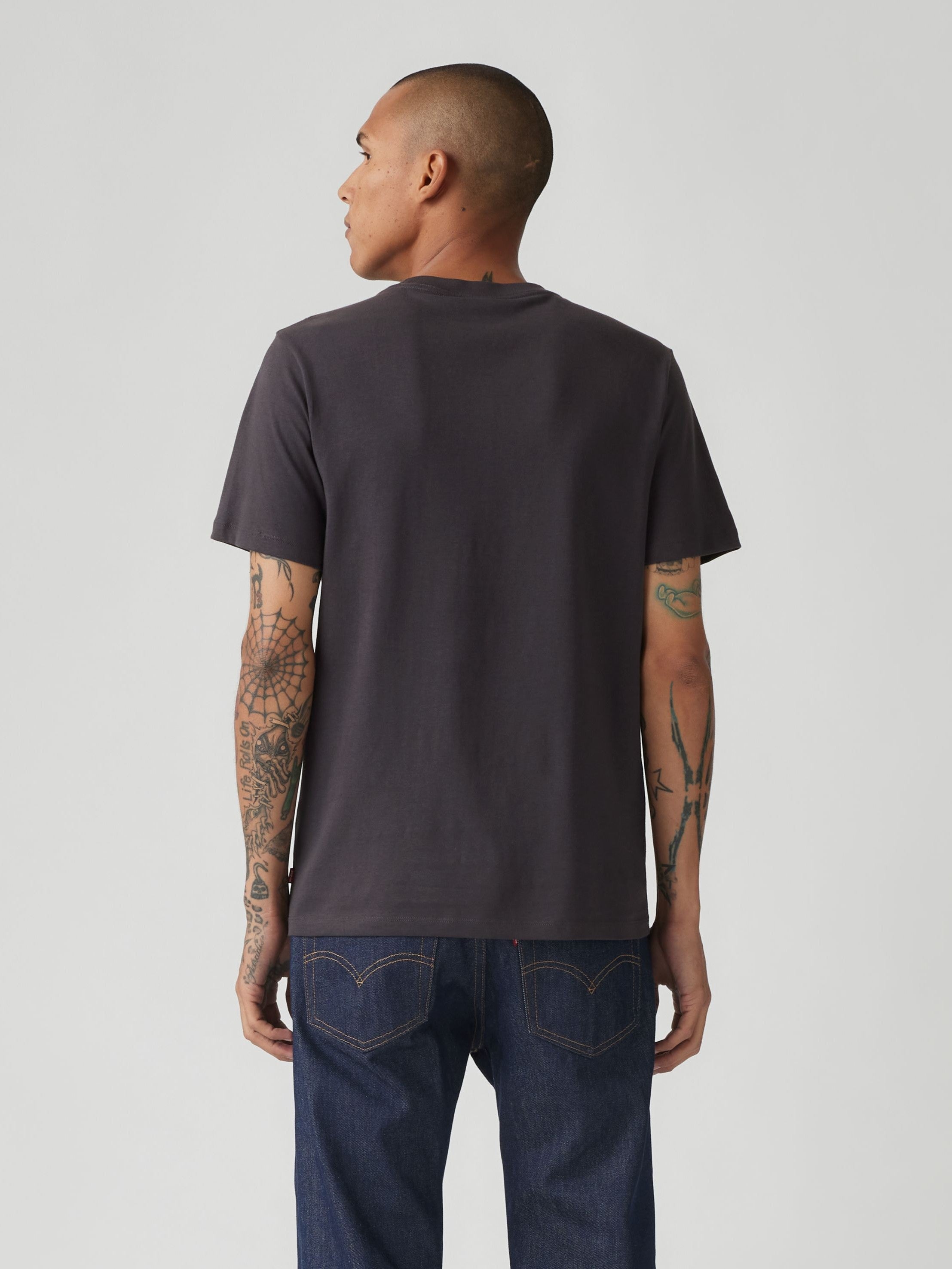 T-shirt ras du cou graphique - Gris foncé