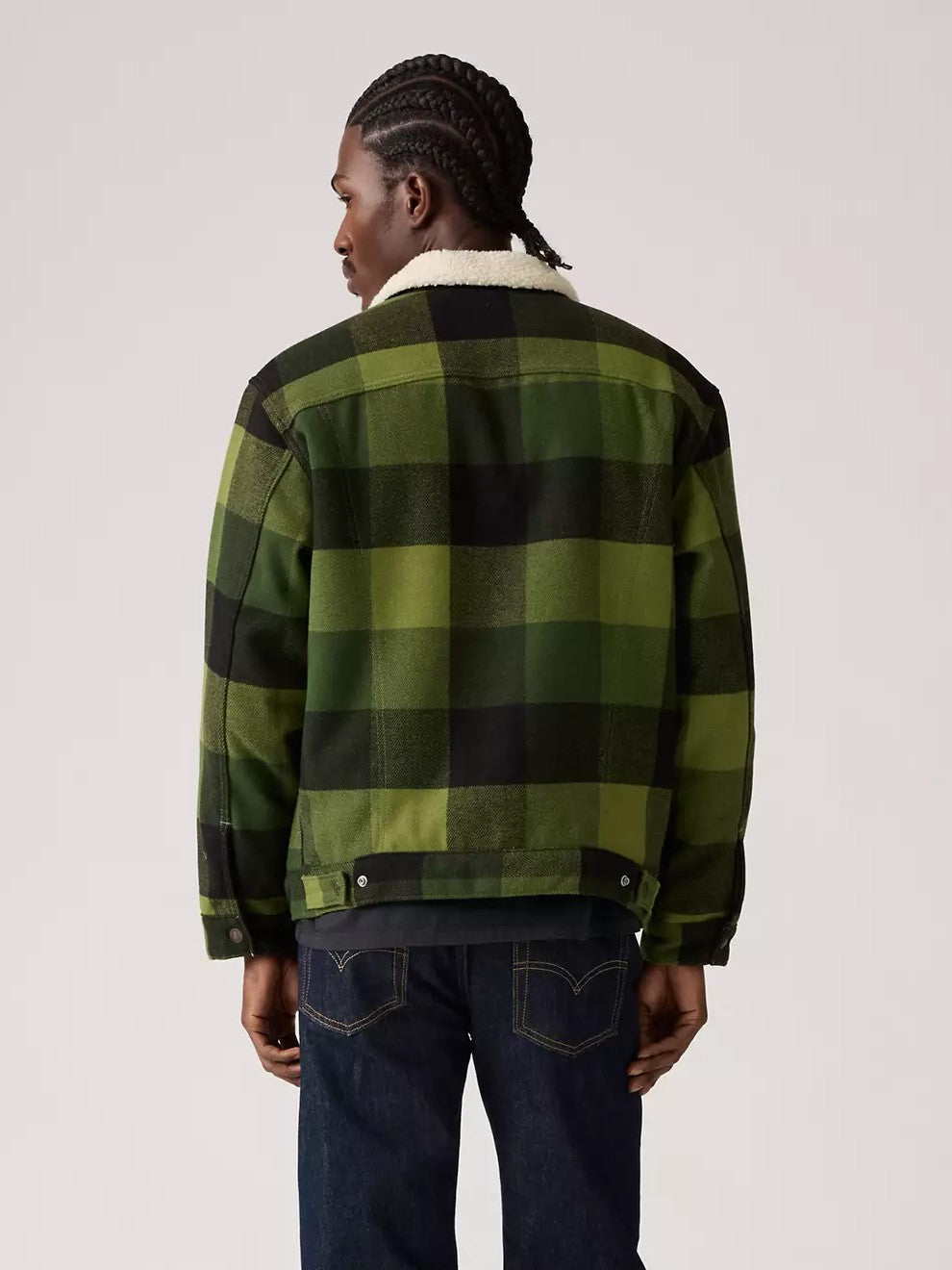 Levi's Men's Relaxed Fit Plaid Trucker Jacket