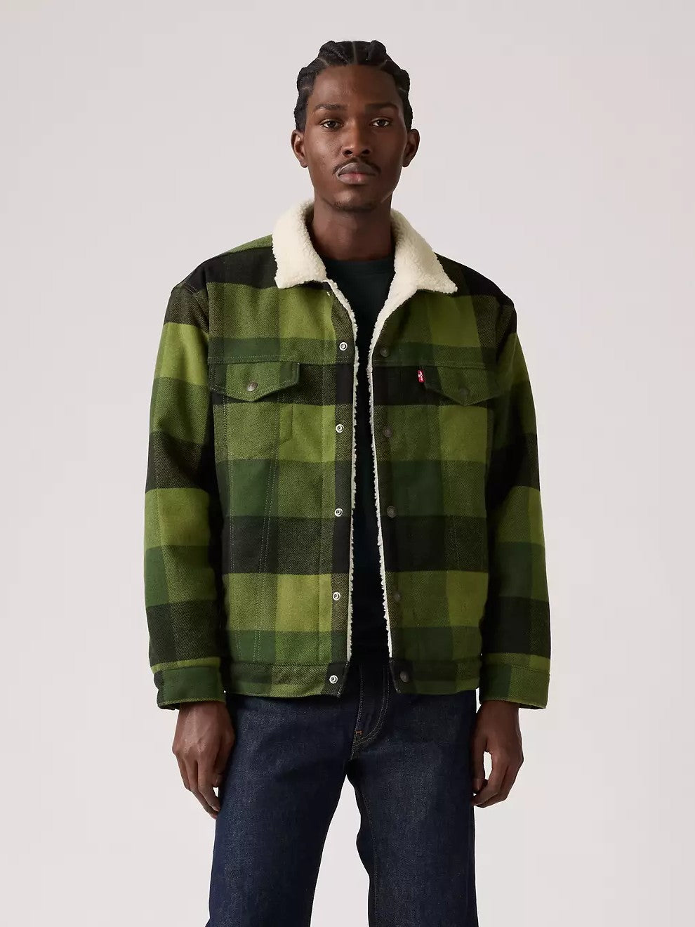 Levi's Men's Relaxed Fit Plaid Trucker Jacket