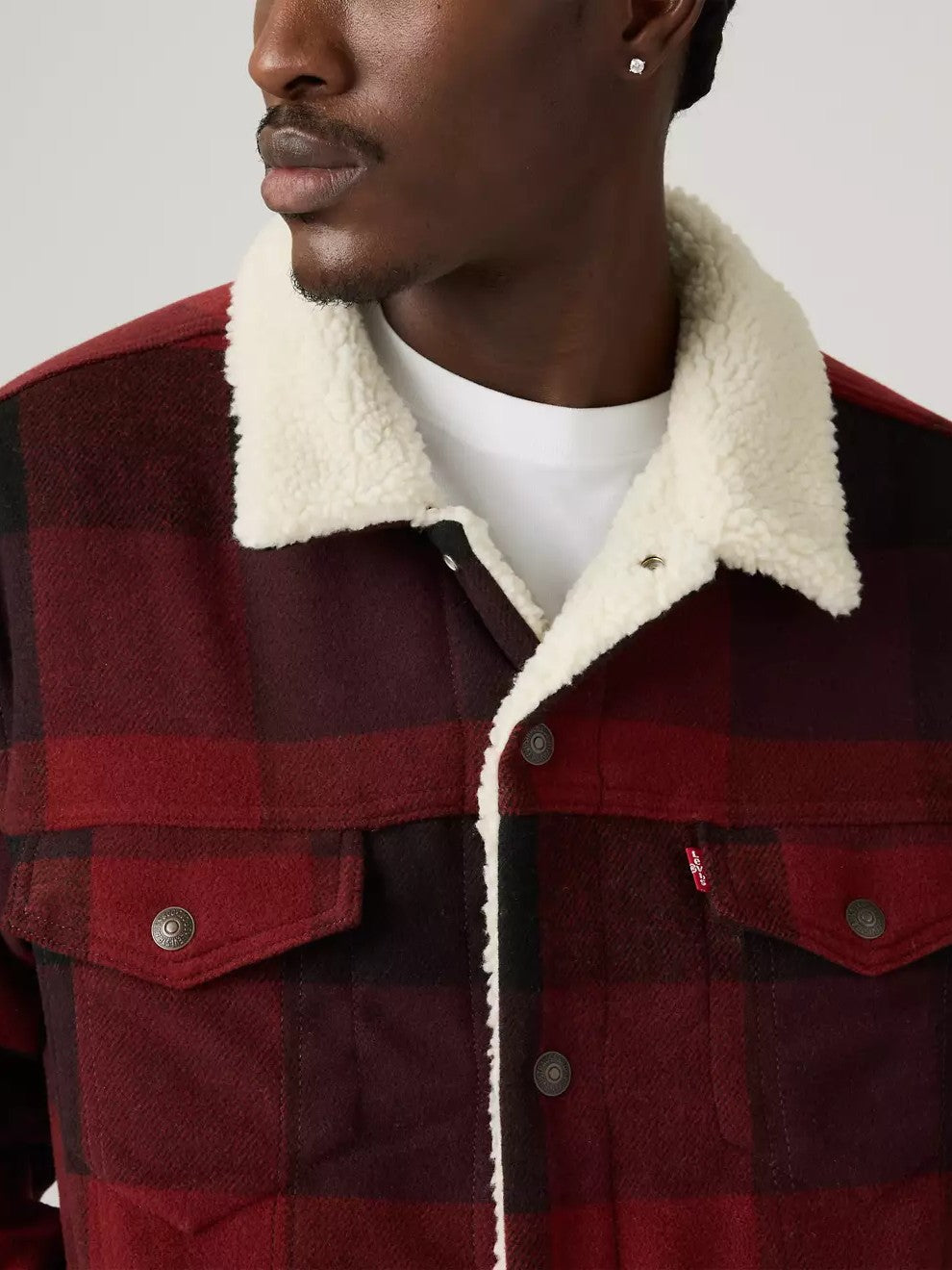 Levi's Men's Relaxed Fit Plaid Trucker Jacket