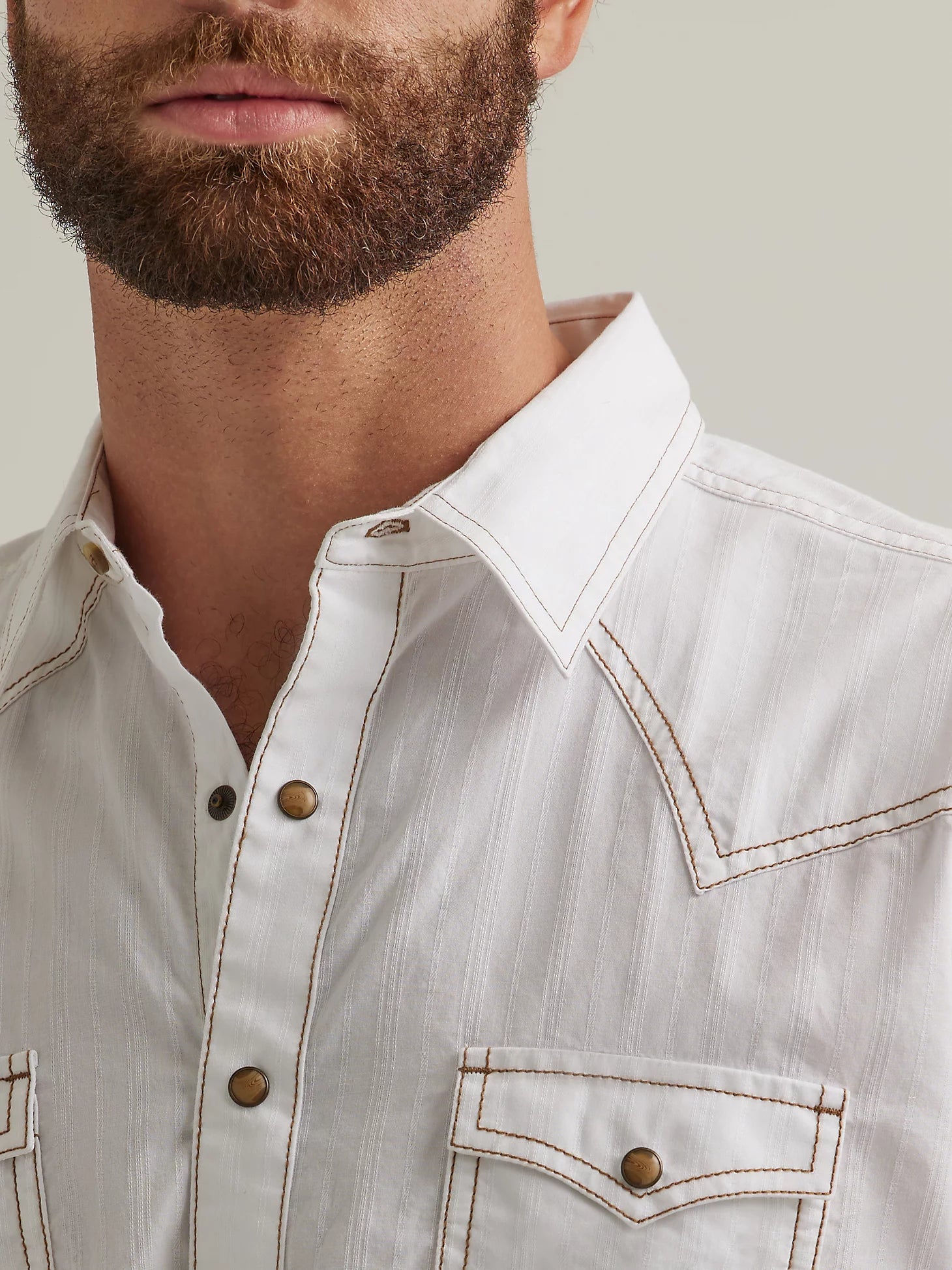 Chemise à manches longues Wrangler Retro® Premium - Blanc/Gris