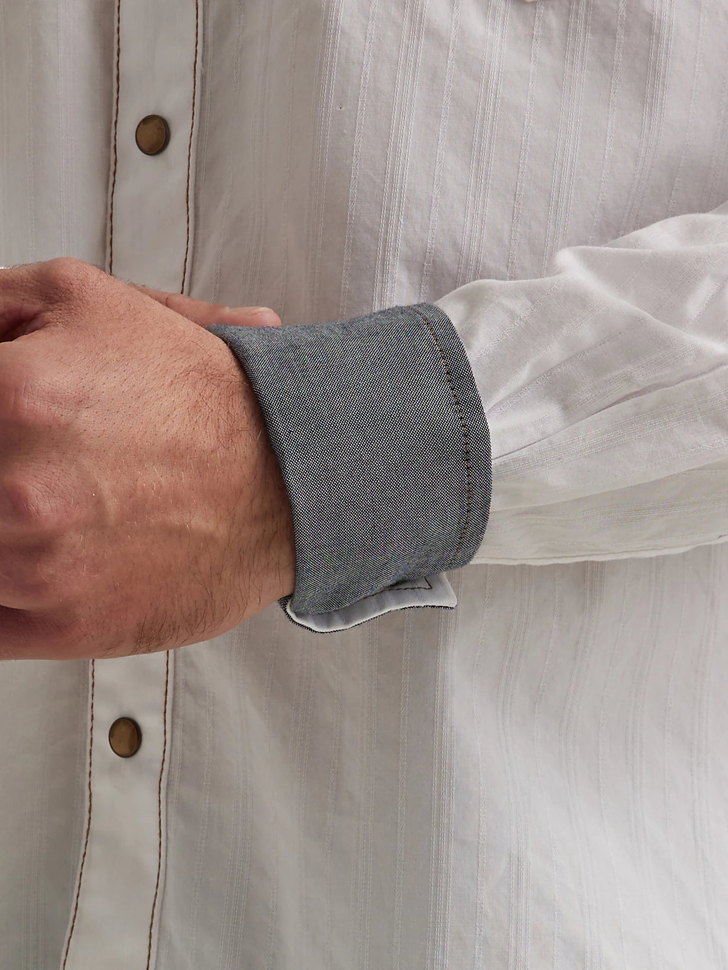 Chemise à manches longues Wrangler Retro® Premium - Blanc/Gris