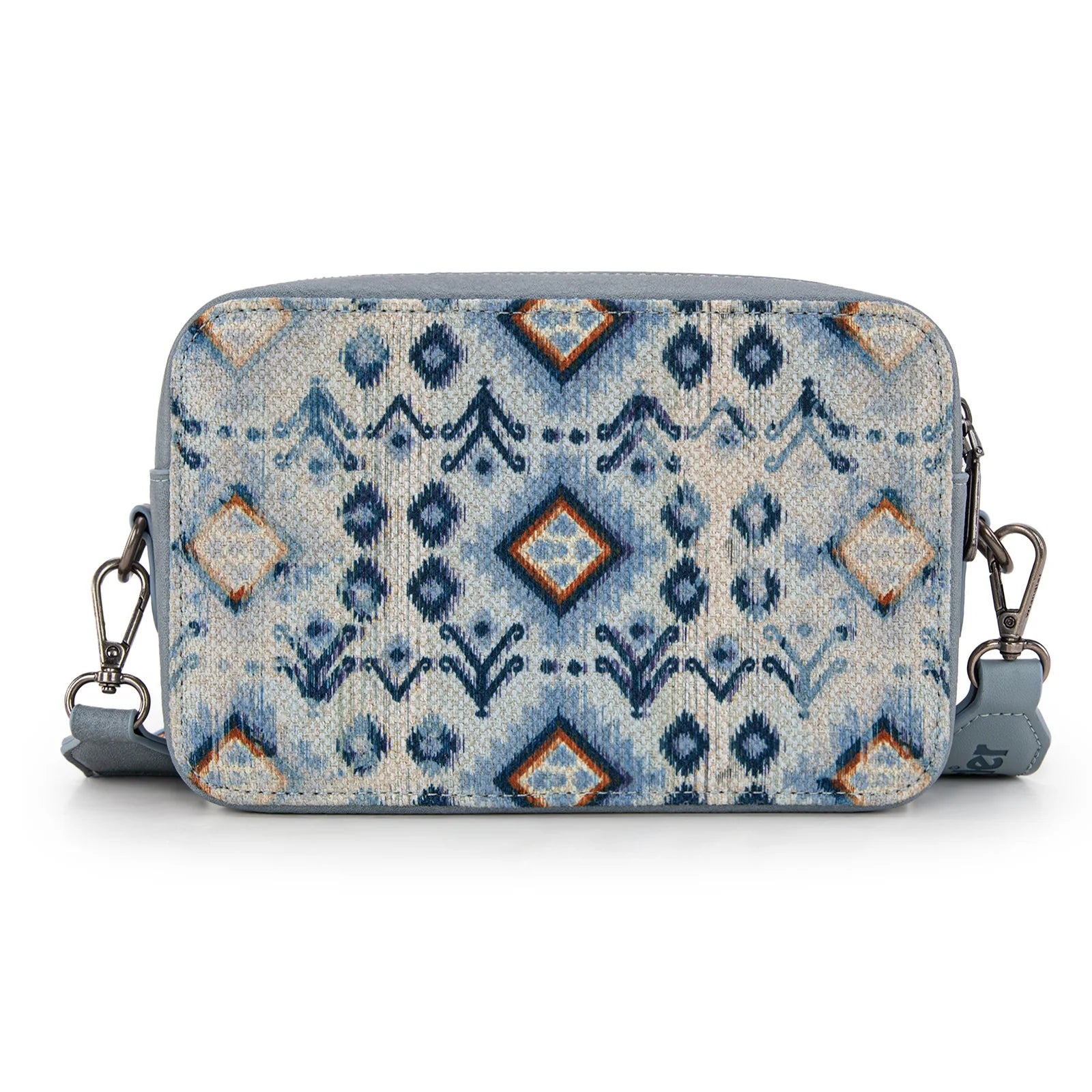 Sac à main Wrangler à bandoulière double face avec compartiment portefeuille et imprimé sud-ouest - Bleu marine