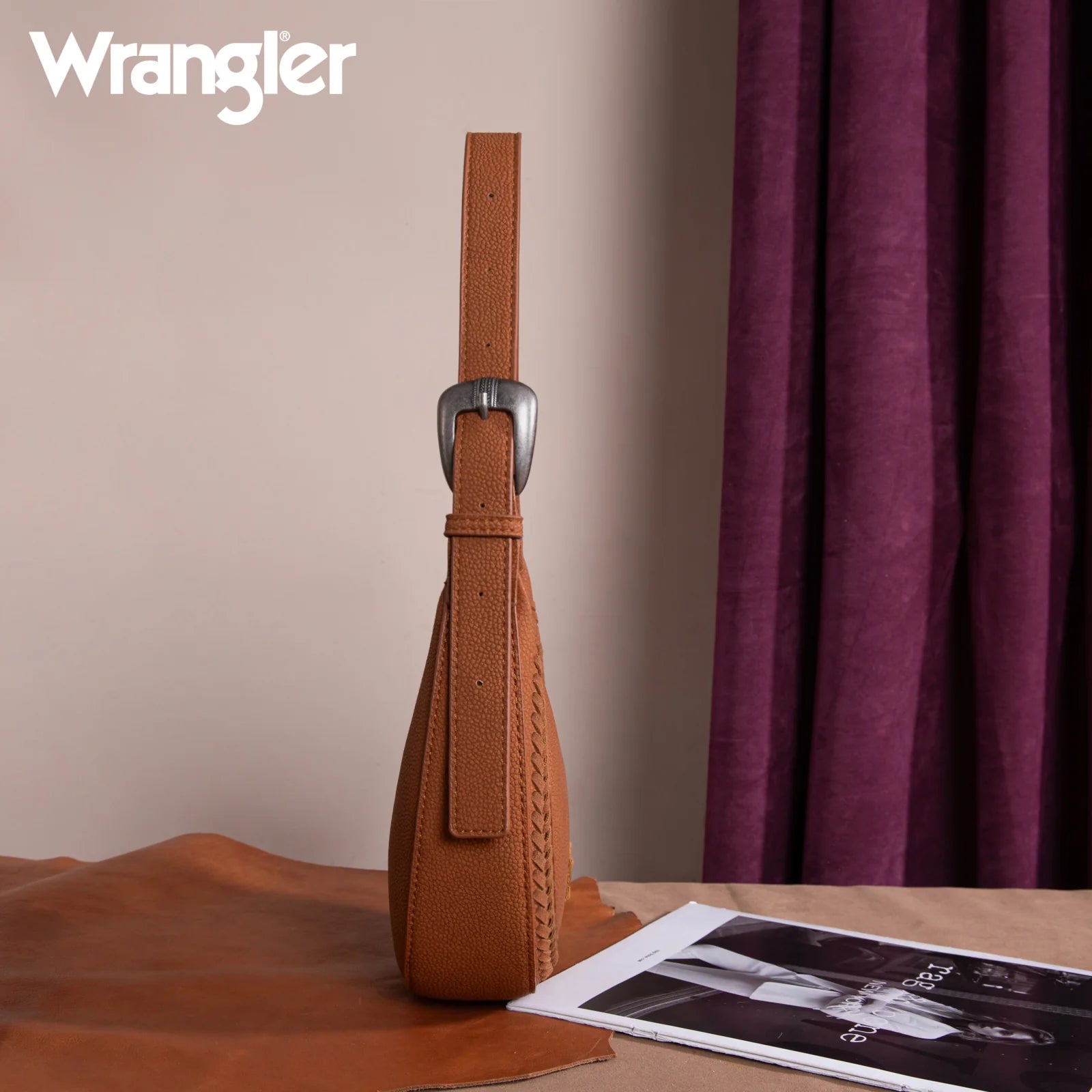 Sac bandoulière Wrangler Whipstitch Crescent - Marron