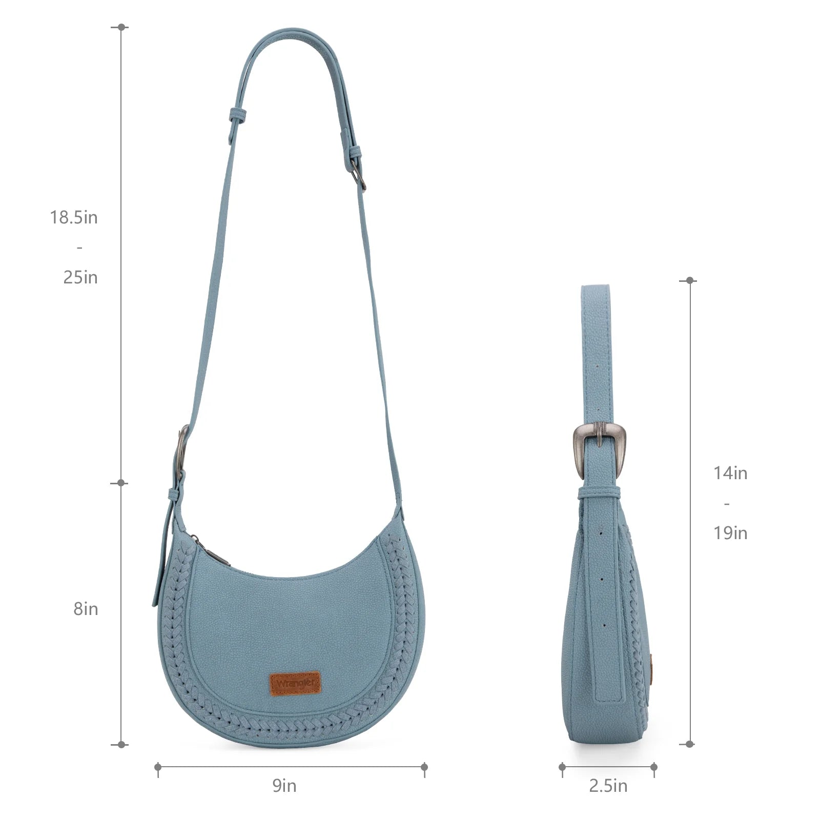 Sac bandoulière Wrangler Whipstitch Crescent - Jean