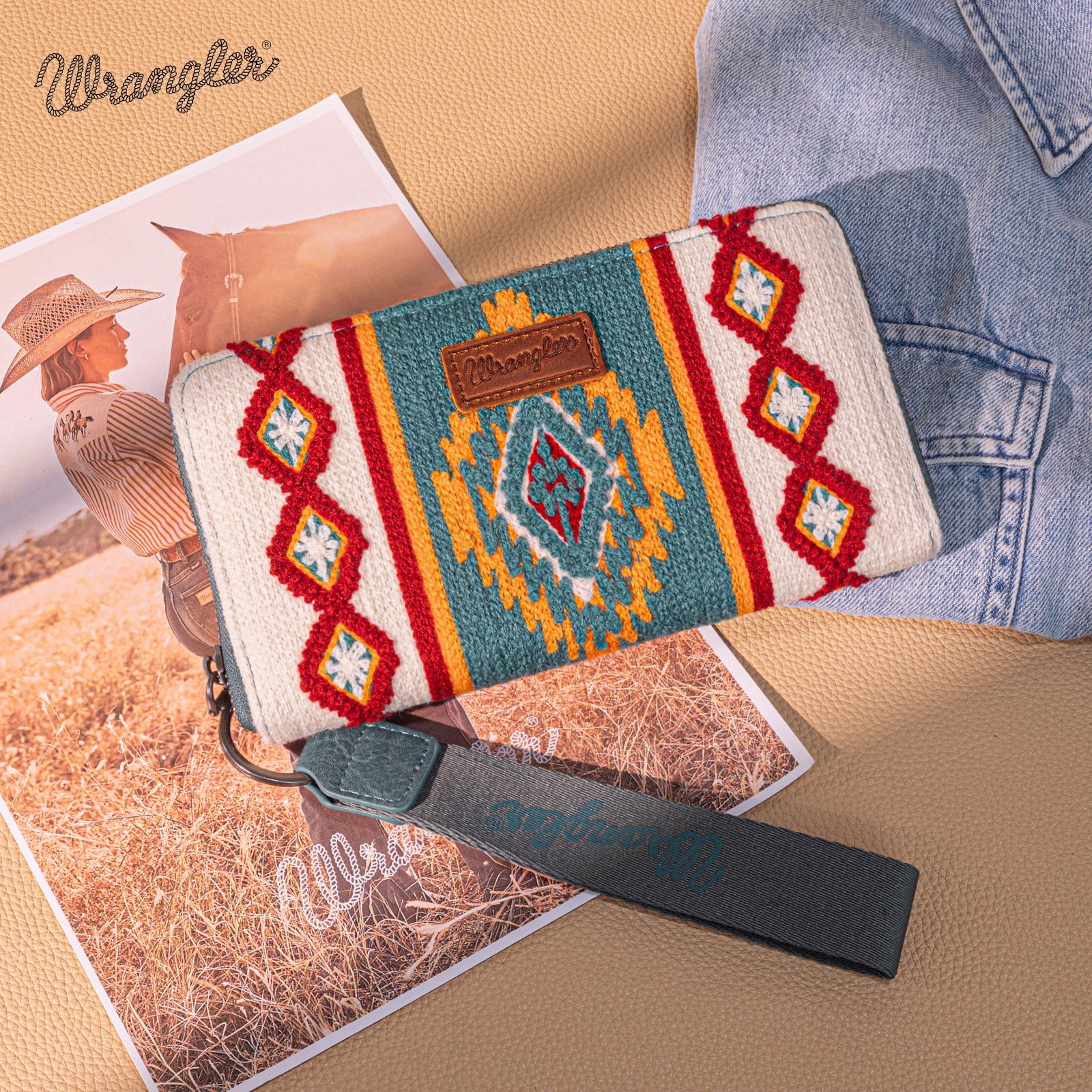 Wrangler Southwestern Knitted Wallet/Wristlet
