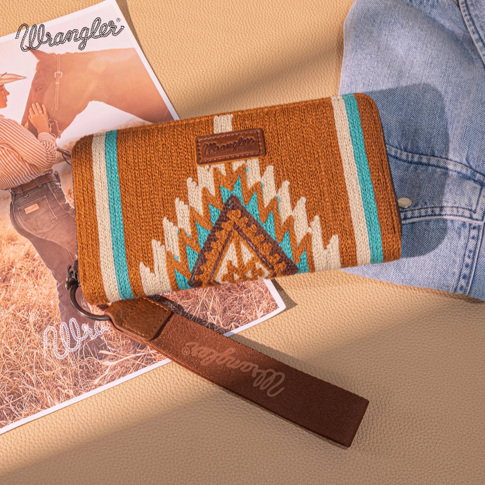 Wrangler Southwestern Knitted Wallet/Wristlet