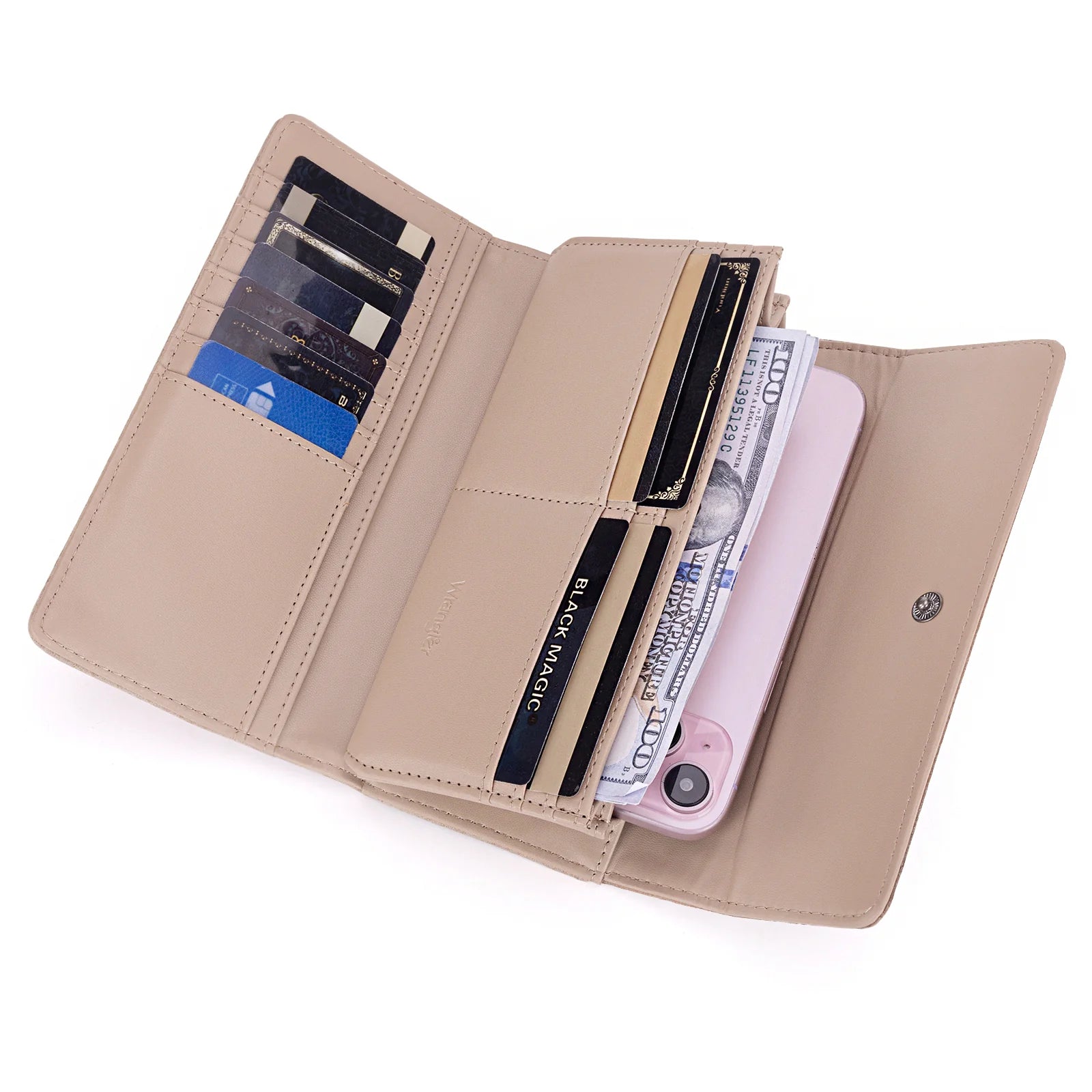 Portefeuille/bracelet RFID à trois volets Wrangler Western Floral - Tan
