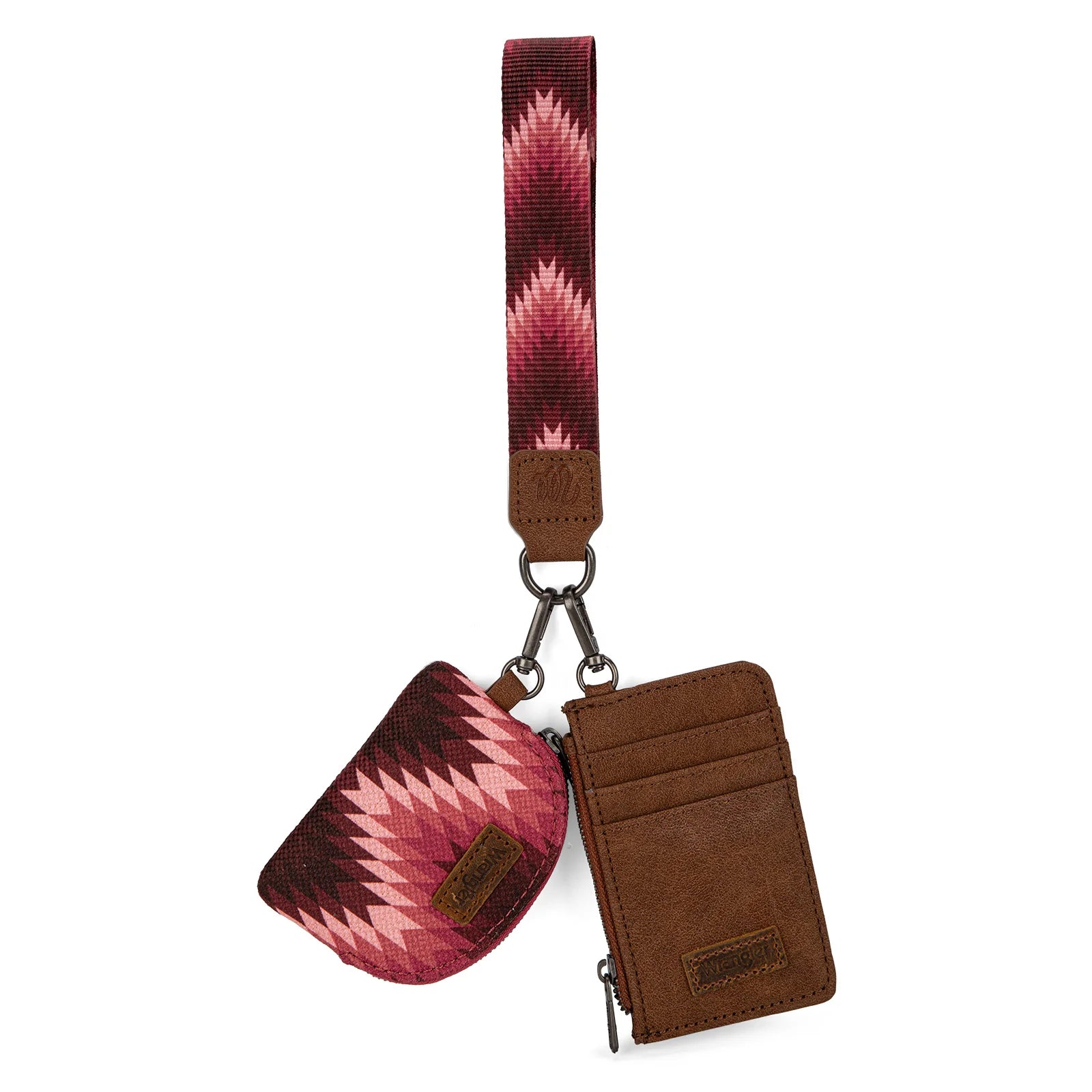 Pochette double avec motif artistique Wrangler Southwestern - Rose foncé