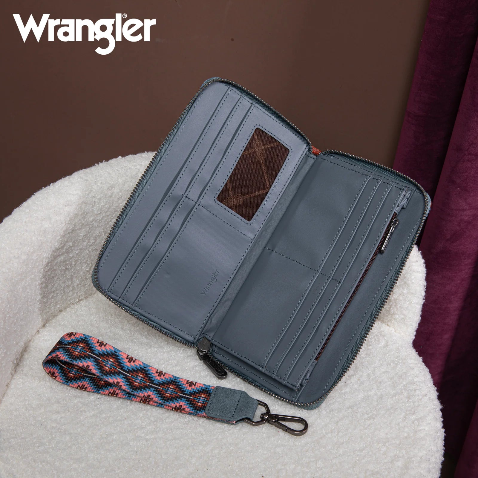 Portefeuille Wrangler sud-ouest Art Print - Bleu marine