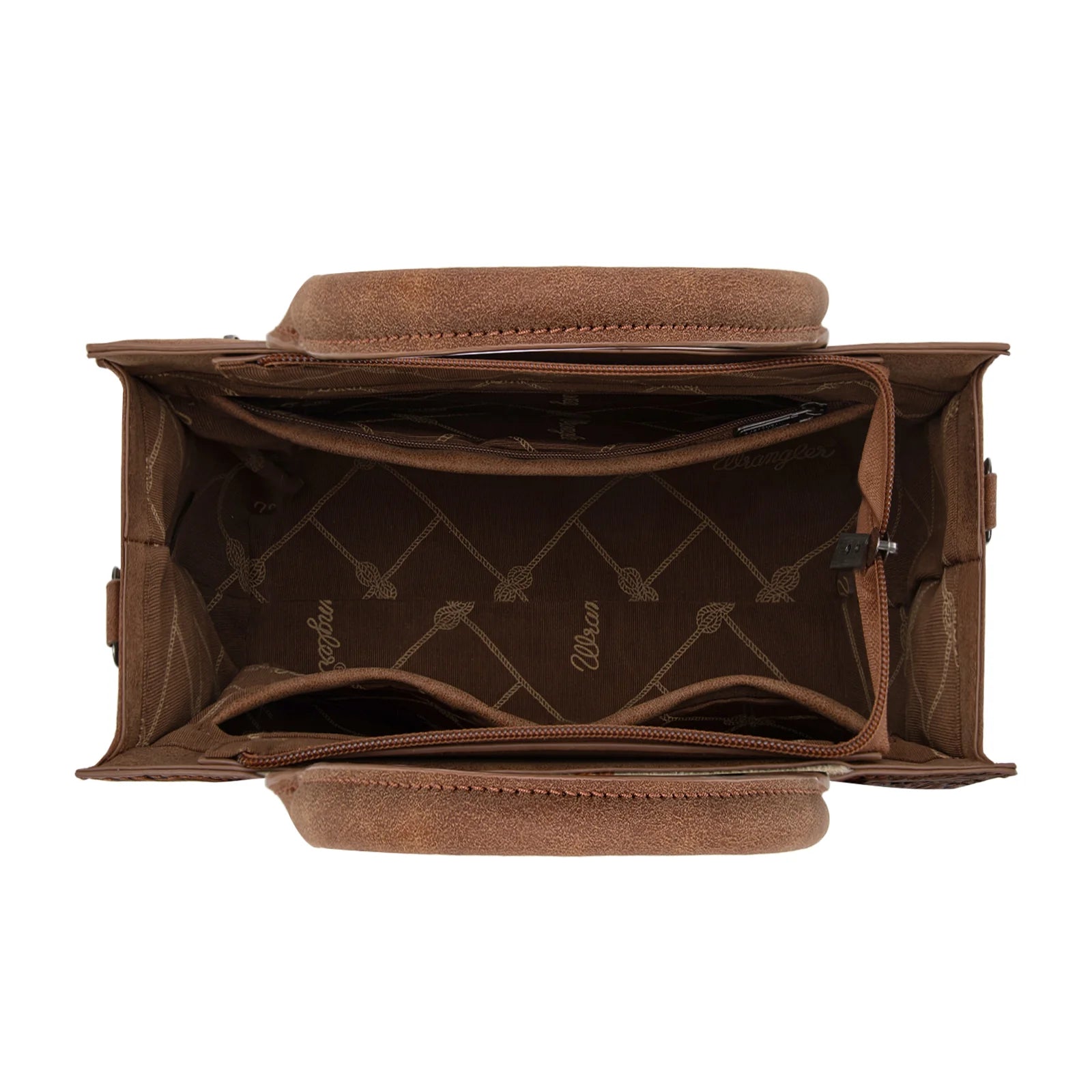 Sac fourre-tout/sac bandoulière dissimulé à imprimé aztèque Wrangler Tooled - Brun