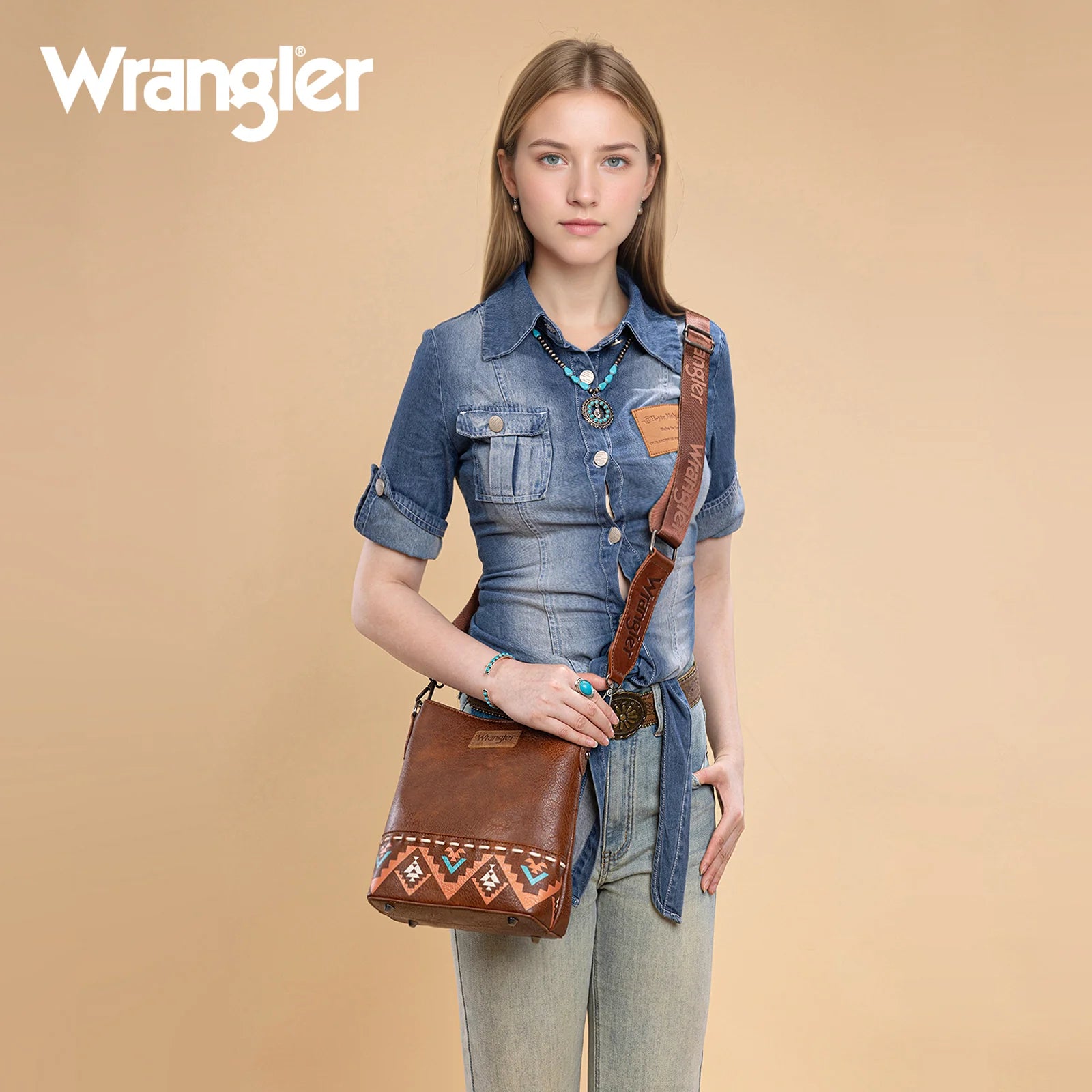Wrangler Aztec Print Crossbody Bag