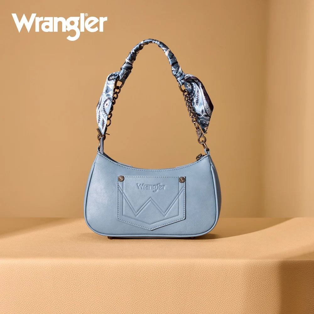 Wrangler Braided Paisley Bandana Shoulder Bag - Jean