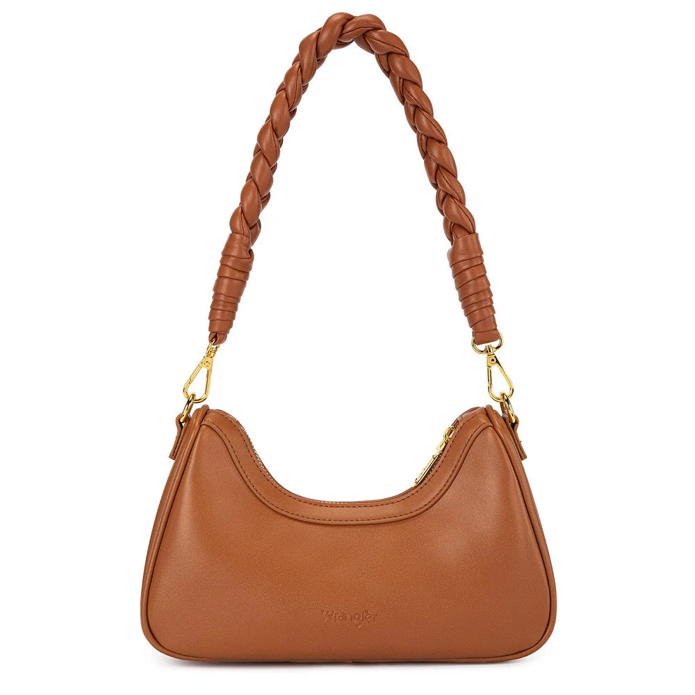 Wrangler Floral Print Braided Hobo Bag - Brown