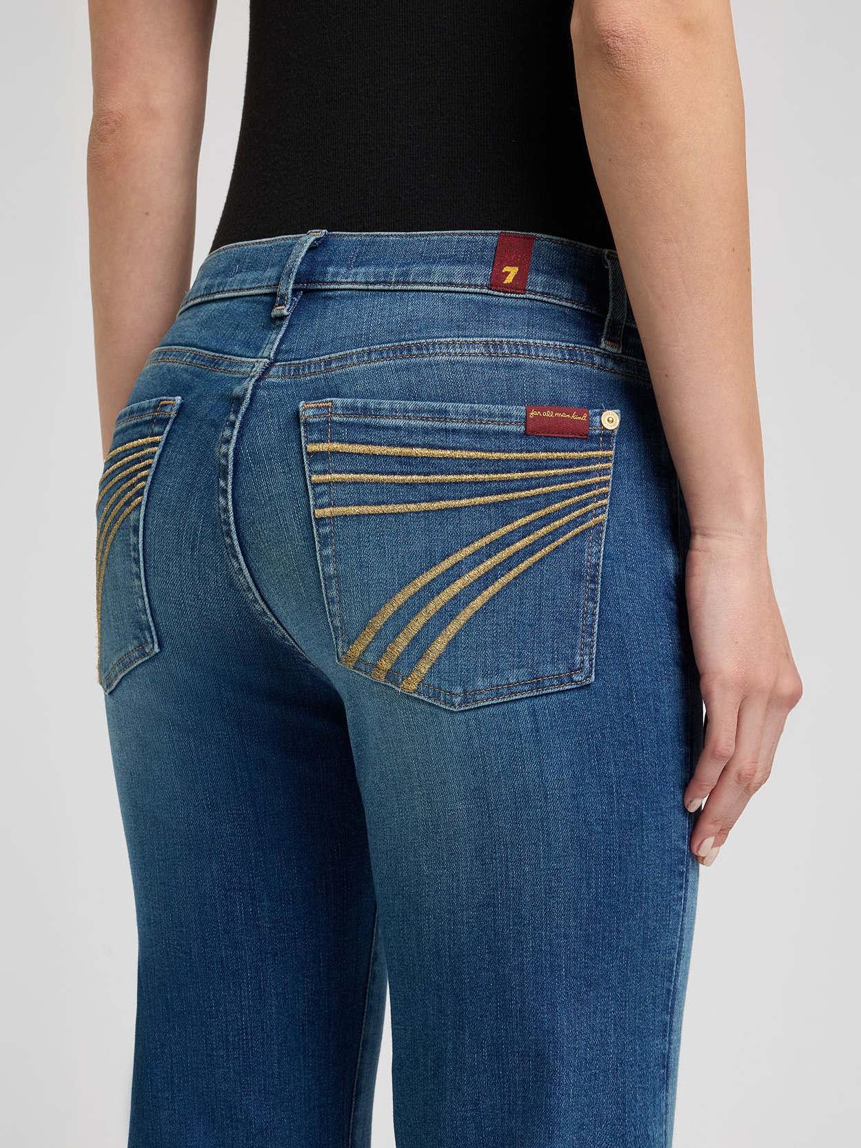 7 For All Mankind Dojo in Retro Gold Fade