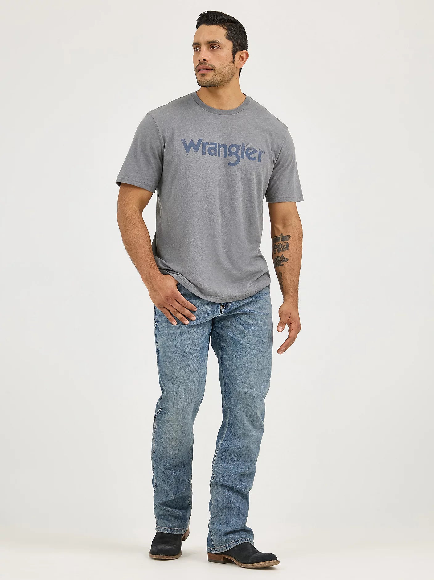 Wrangler® Short Sleeve T-Shirt - Regular Fit - Pewter