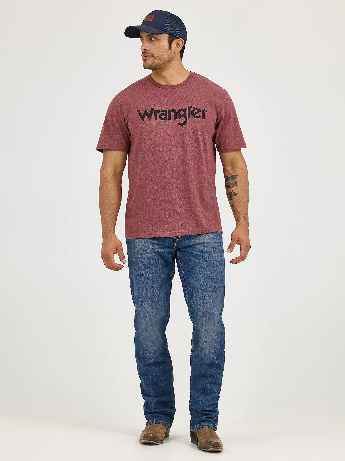 Wrangler®  T-Shirt - Regular Fit - Burgundy Heather