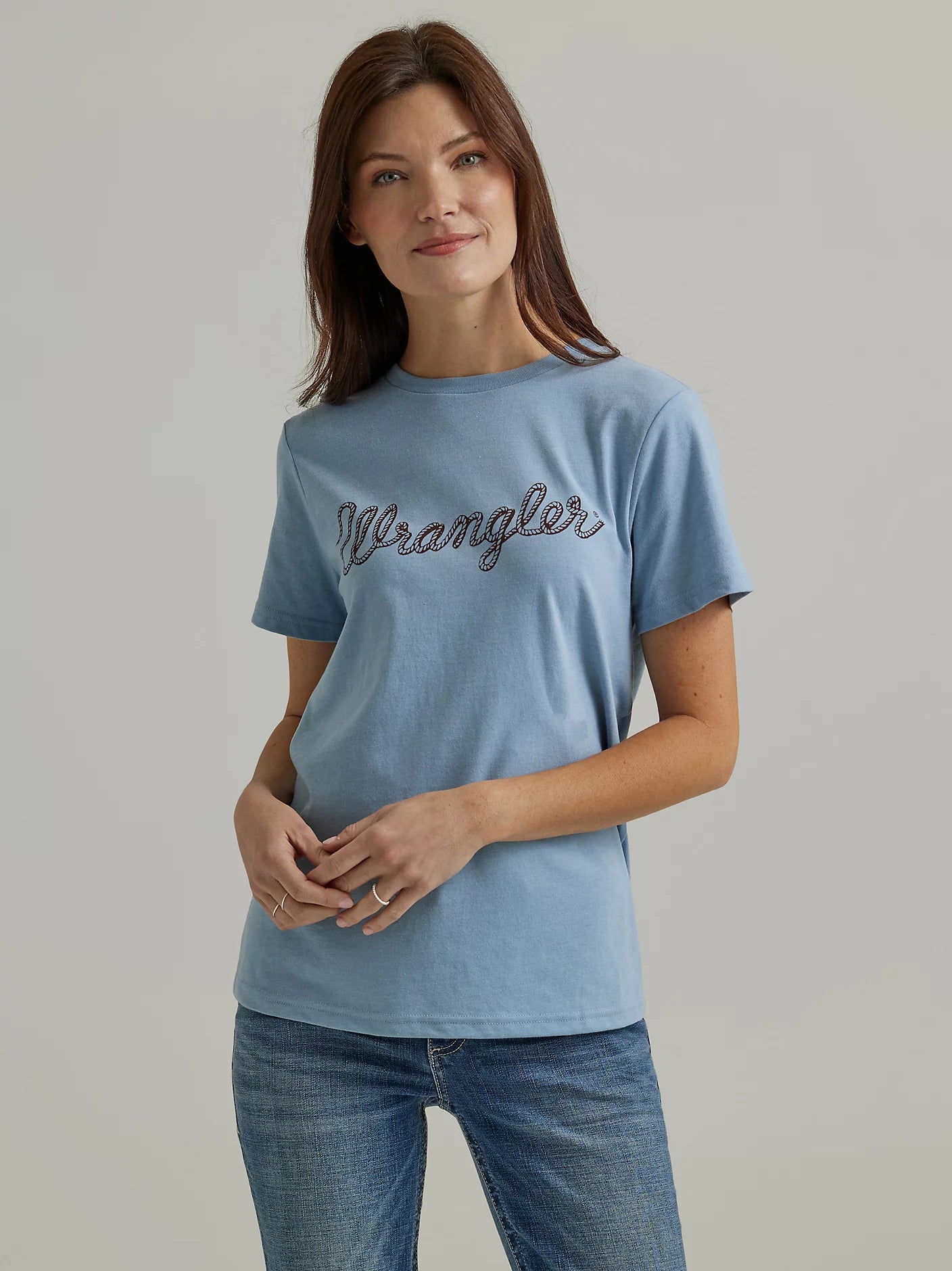 T-shirt à manches courtes Wrangler Retro® - Coupe classique - Bleu Ashley