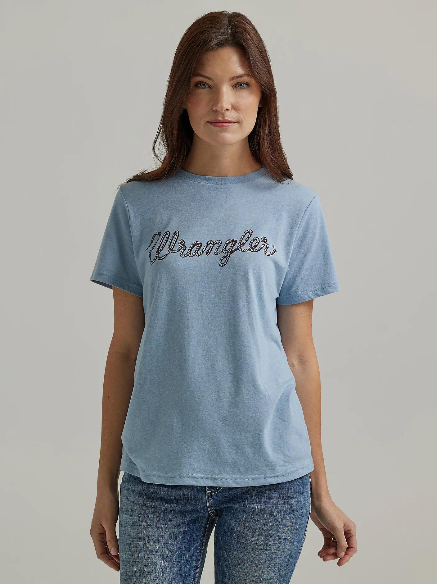 T-shirt à manches courtes Wrangler Retro® - Coupe classique - Bleu Ashley