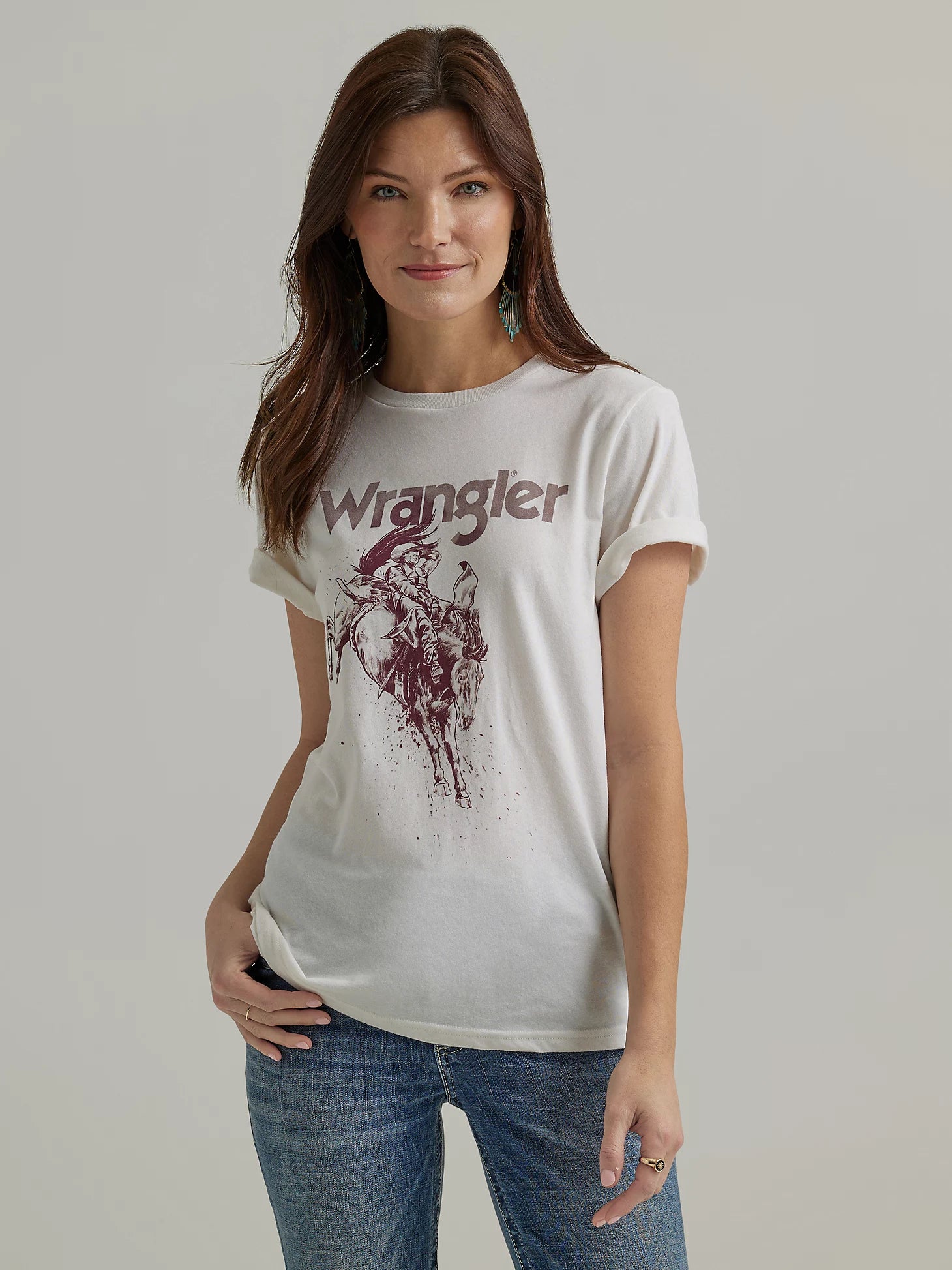 Wrangler Retro® Year-Round Short Sleeve T-Shirt - Regular Fit - Marshmallow Heather