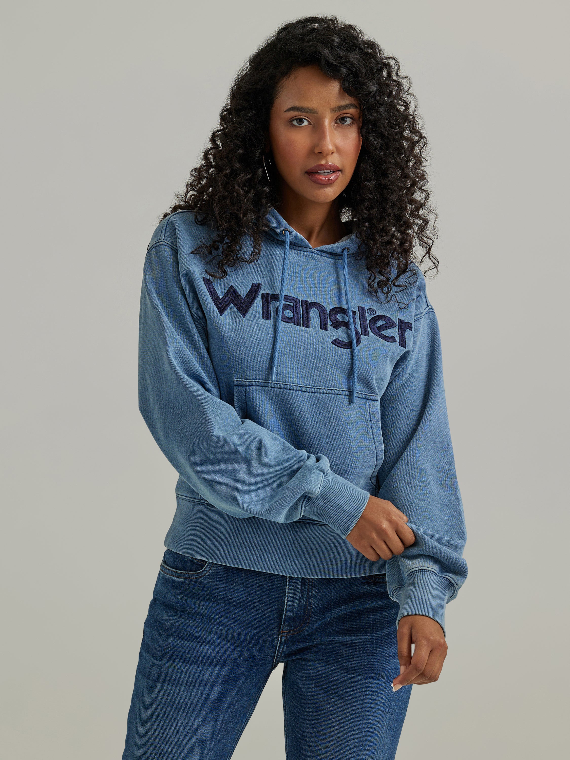 Retro Americana Cropped Hoodie