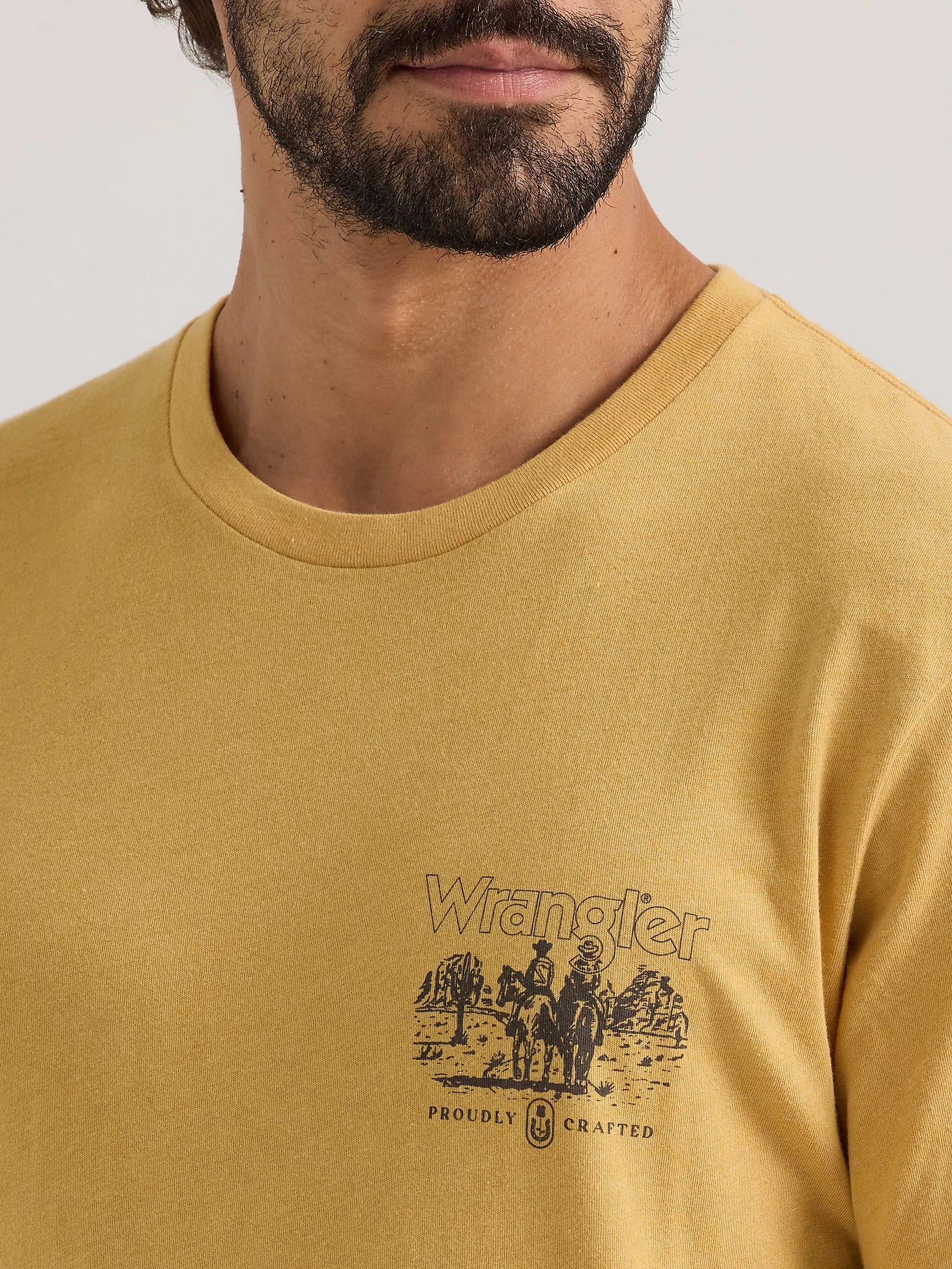 Wrangler® Graphic Short Sleeve T-Shirt - Regular Fit - Pale Gold Heather