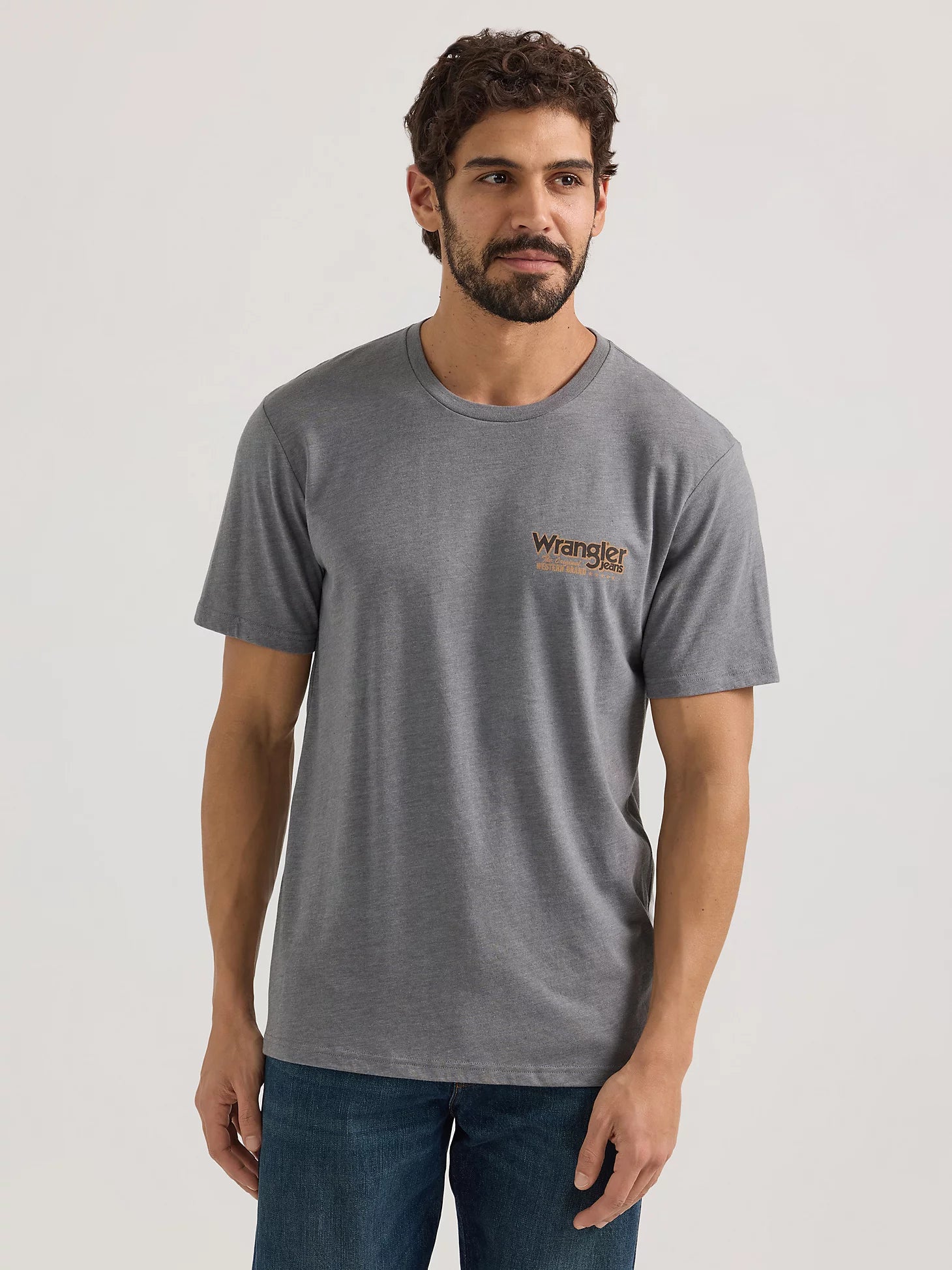 Wrangler® Graphic Short Sleeve T-Shirt - Regular Fit - Graphite Heather