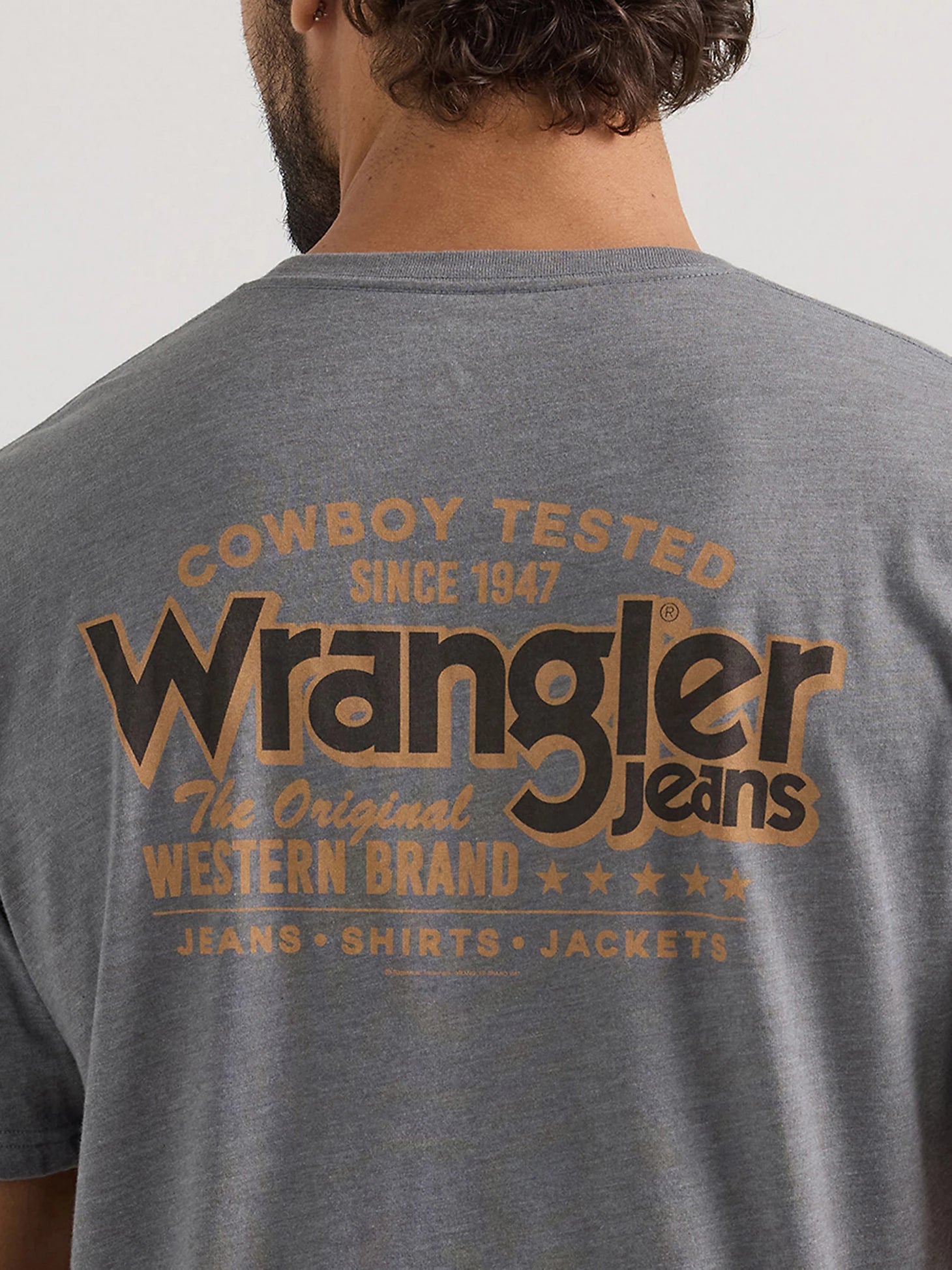 Wrangler® Graphic Short Sleeve T-Shirt - Regular Fit - Graphite Heather