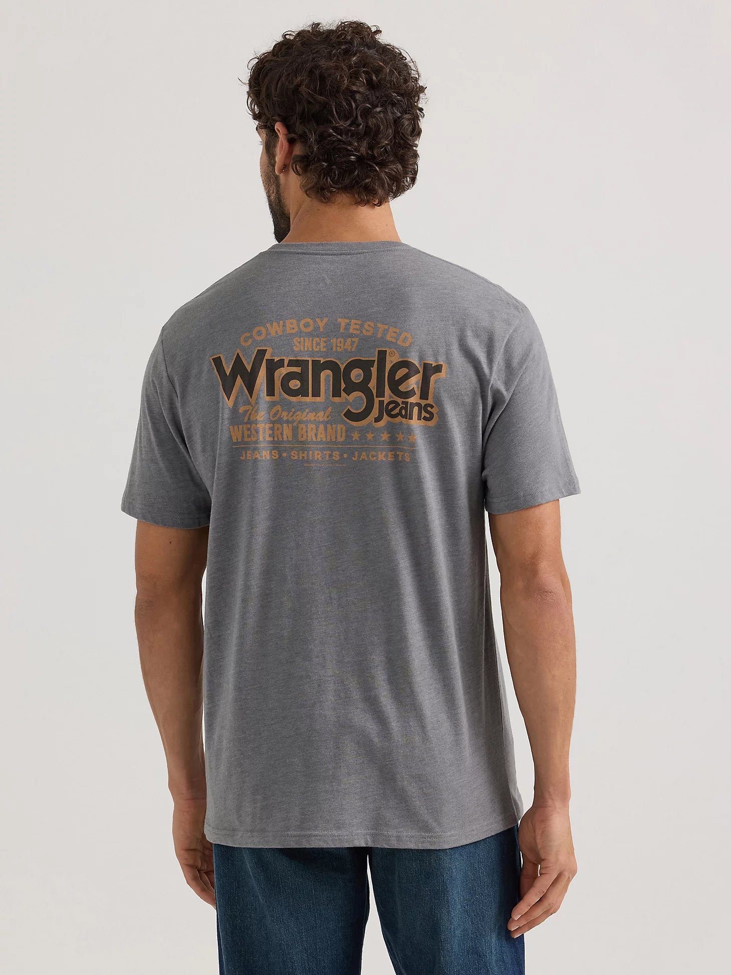 Wrangler® Graphic Short Sleeve T-Shirt - Regular Fit - Graphite Heather