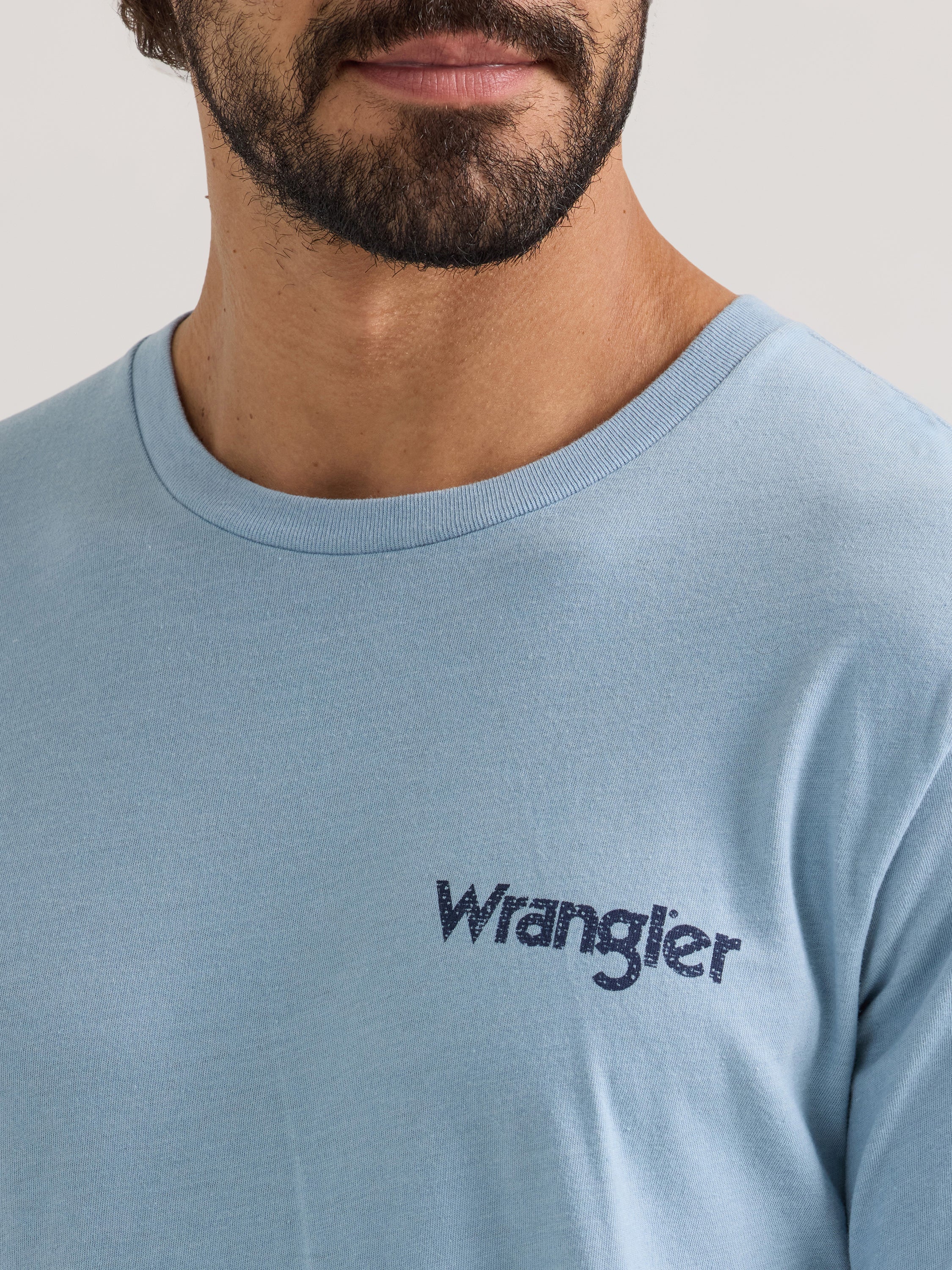 Wrangler® Graphic Short Sleeve T-Shirt - Regular Fit - Ashley Blue Heather