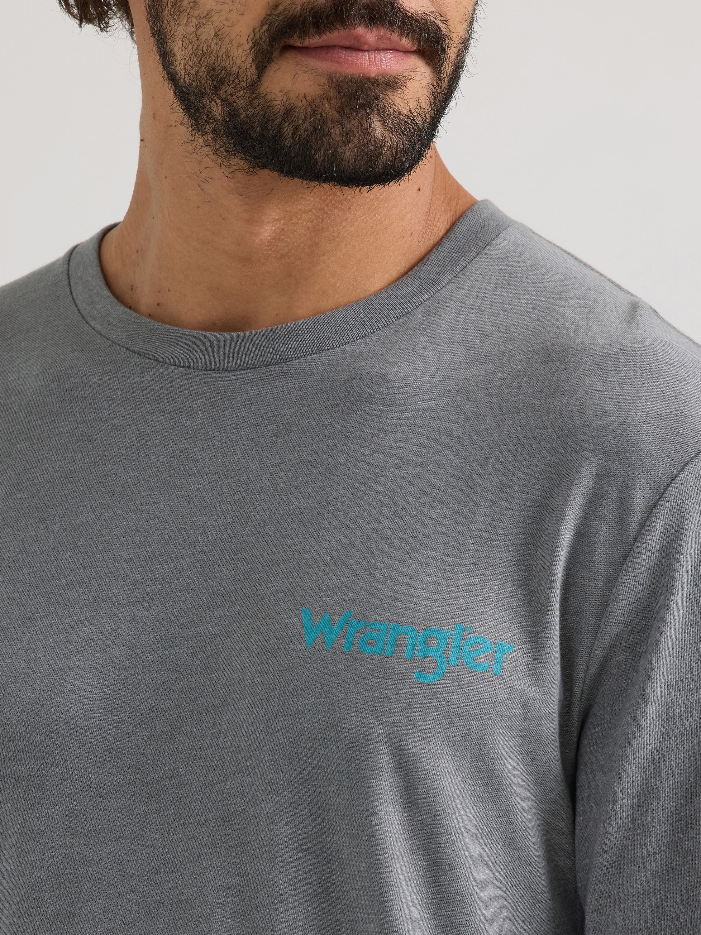 T-shirt à manches longues Wrangler® Graphic - Coupe standard - Graphite Heather