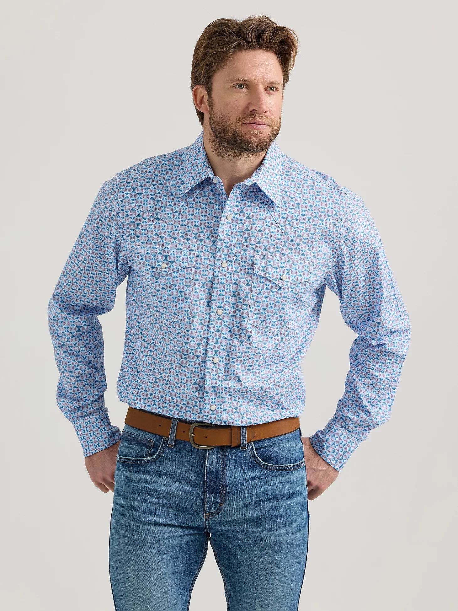 Wrangler® 20X® Competition Advanced Comfort Long Sleeve Shirt - Classic Fit - Blue