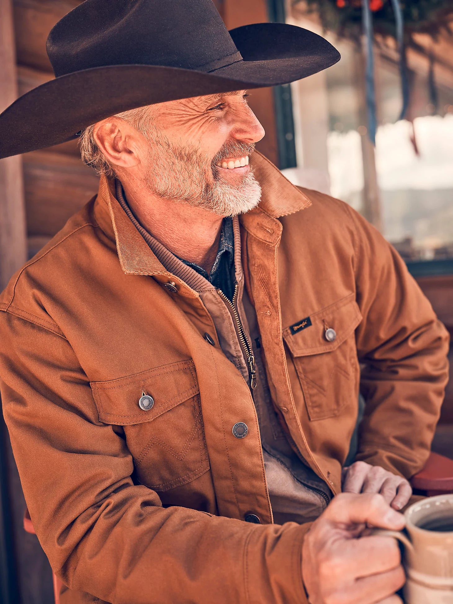 Wrangler® Western Lined Barn Coat - Hay Bale