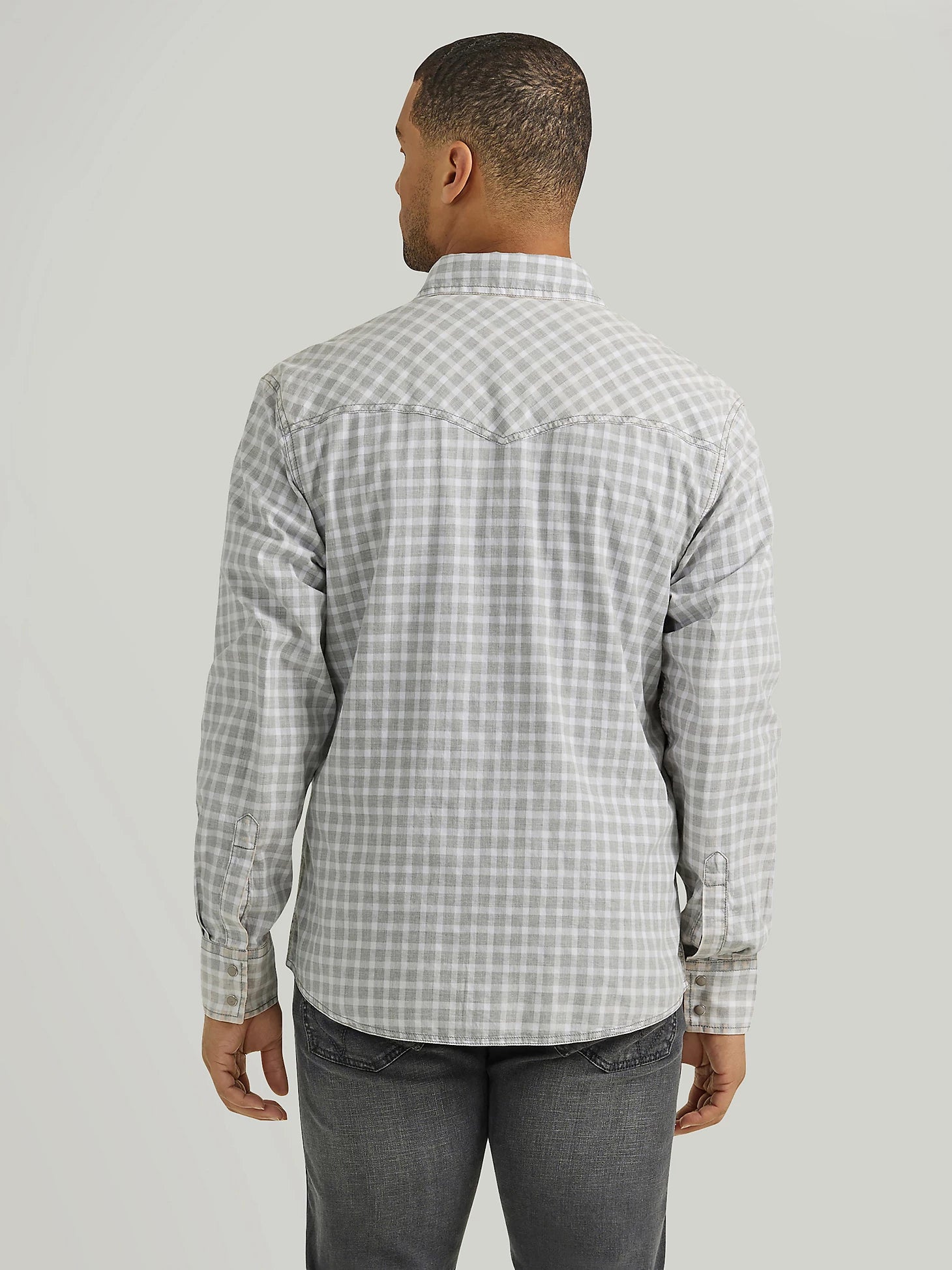 Wrangler Retro® Premium Long Sleeve Shirt - Modern Fit - Grey