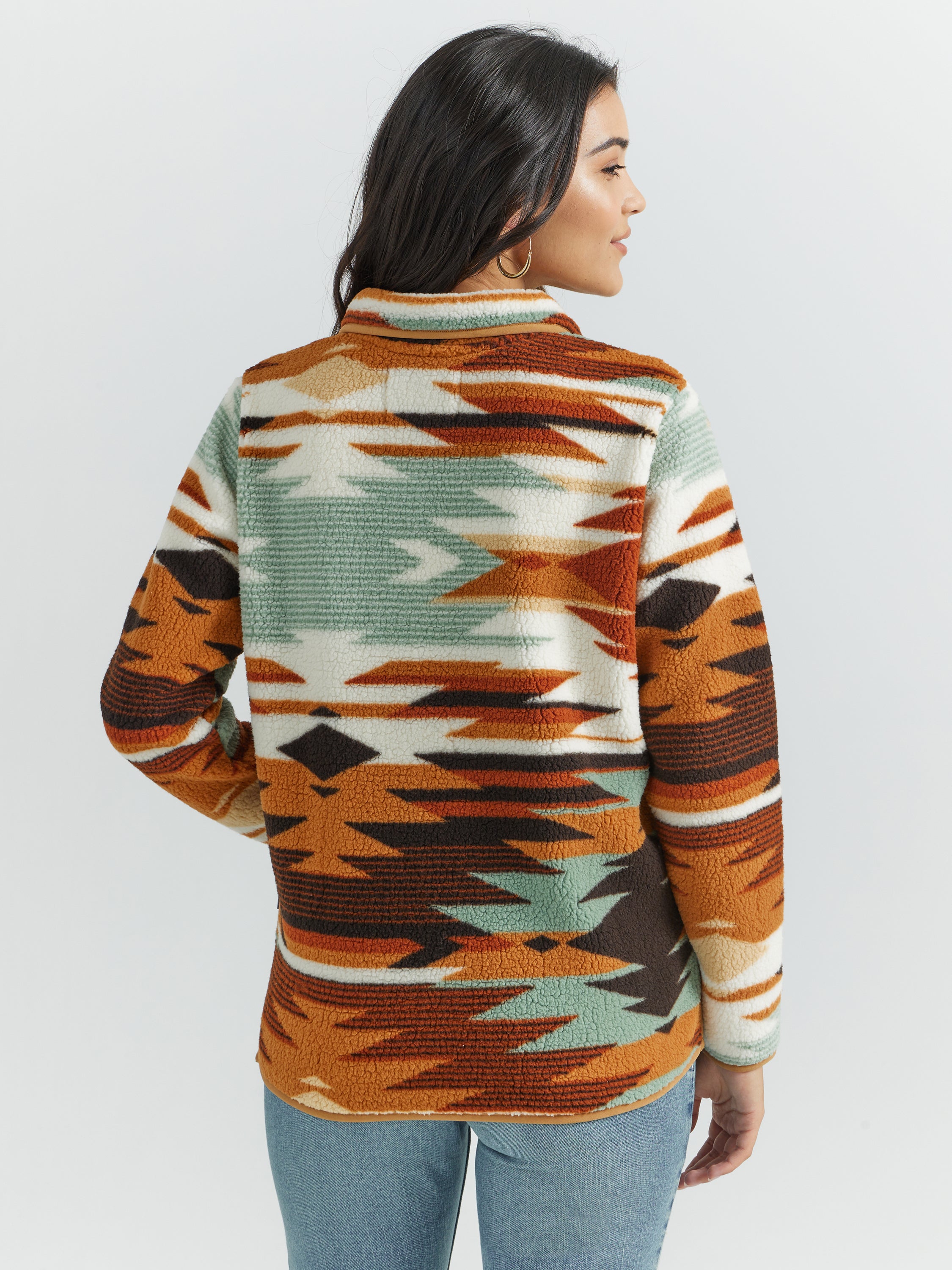 Wrangler Retro® Punchy Sherpa Pullover - Green Multi