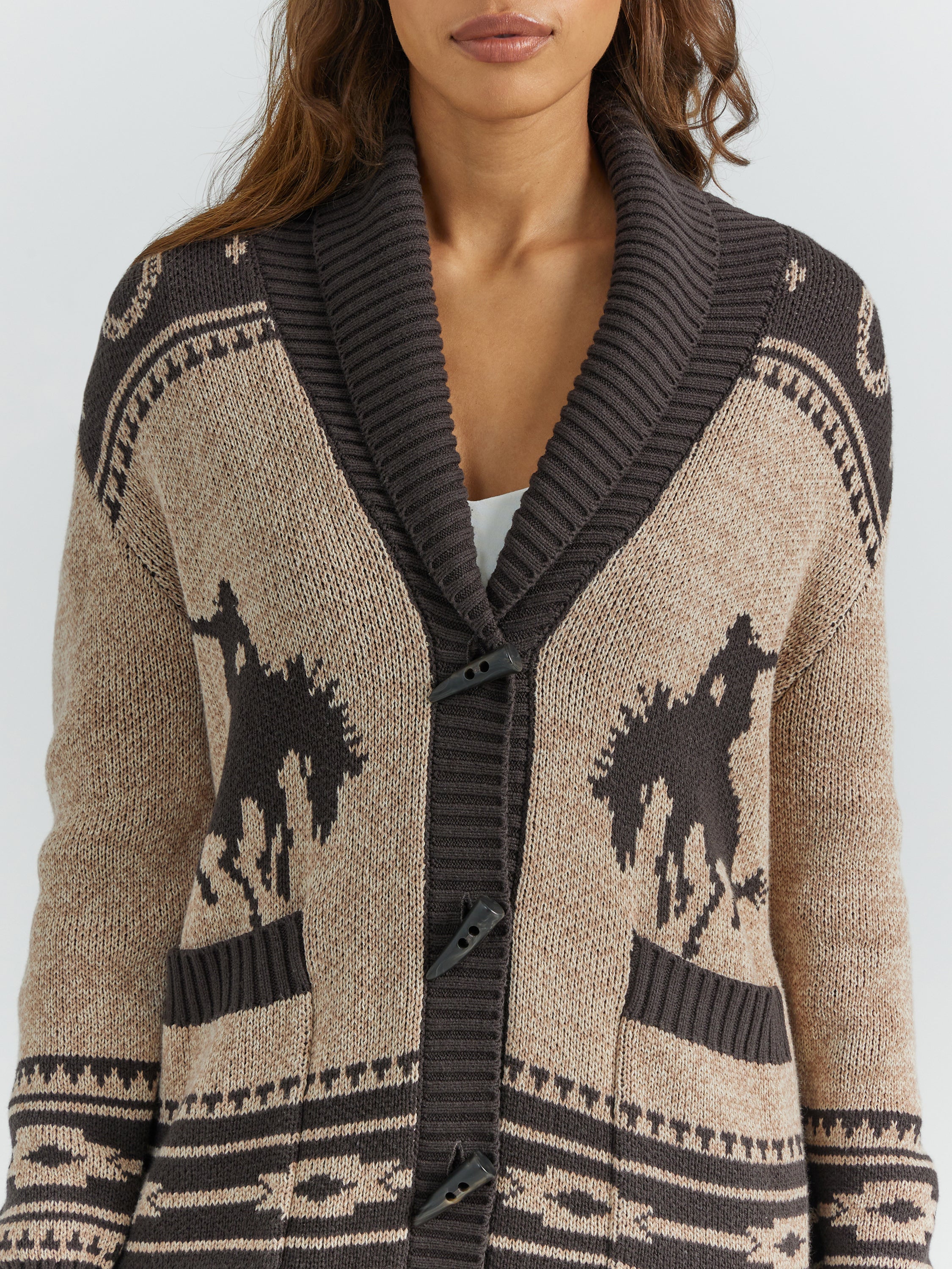 Wrangler Retro® Western Vintage Cardigan - Brown