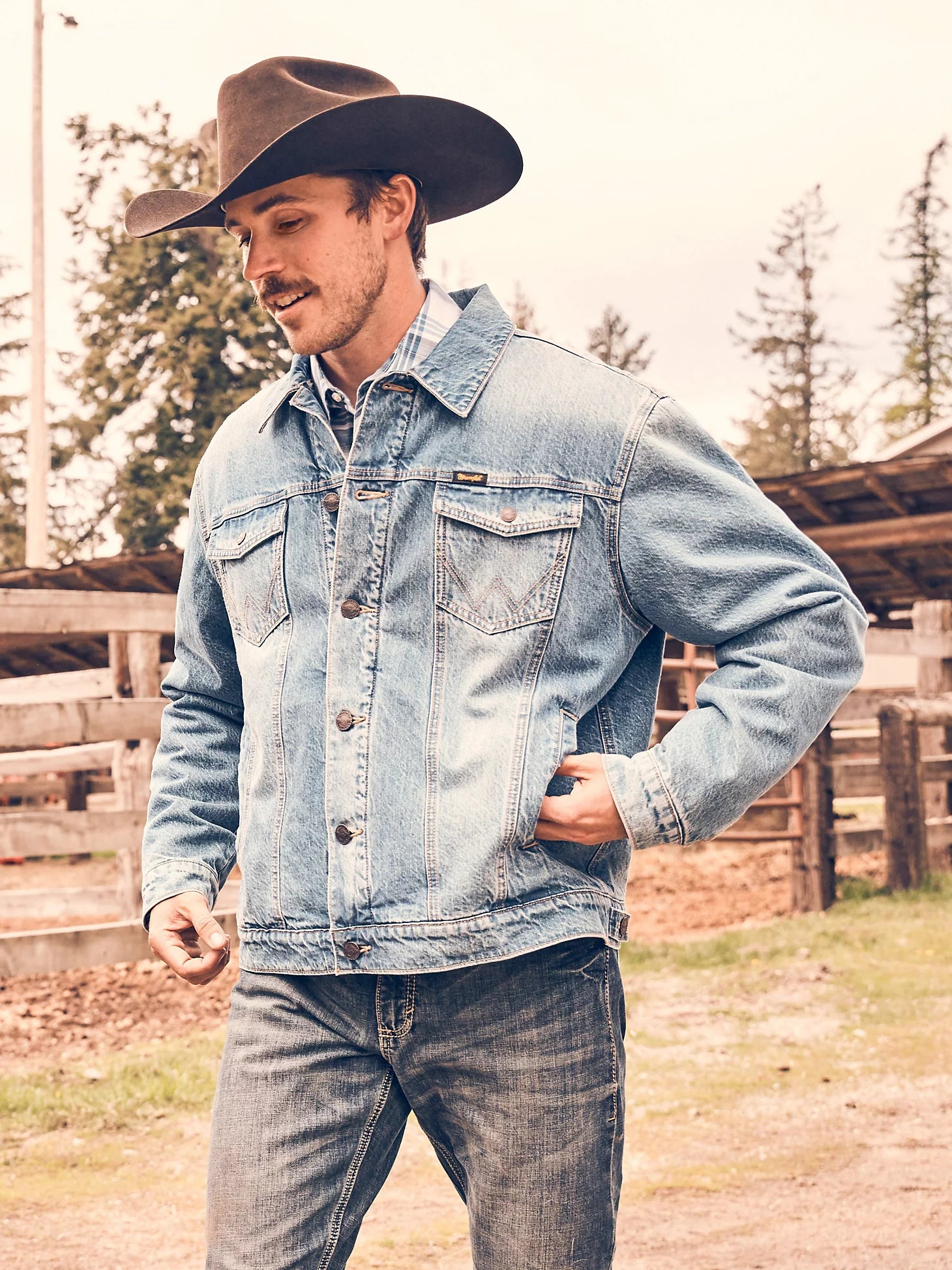 Wrangler Retro® Denim Jacket - Sherpa Lined - Rodeo Night