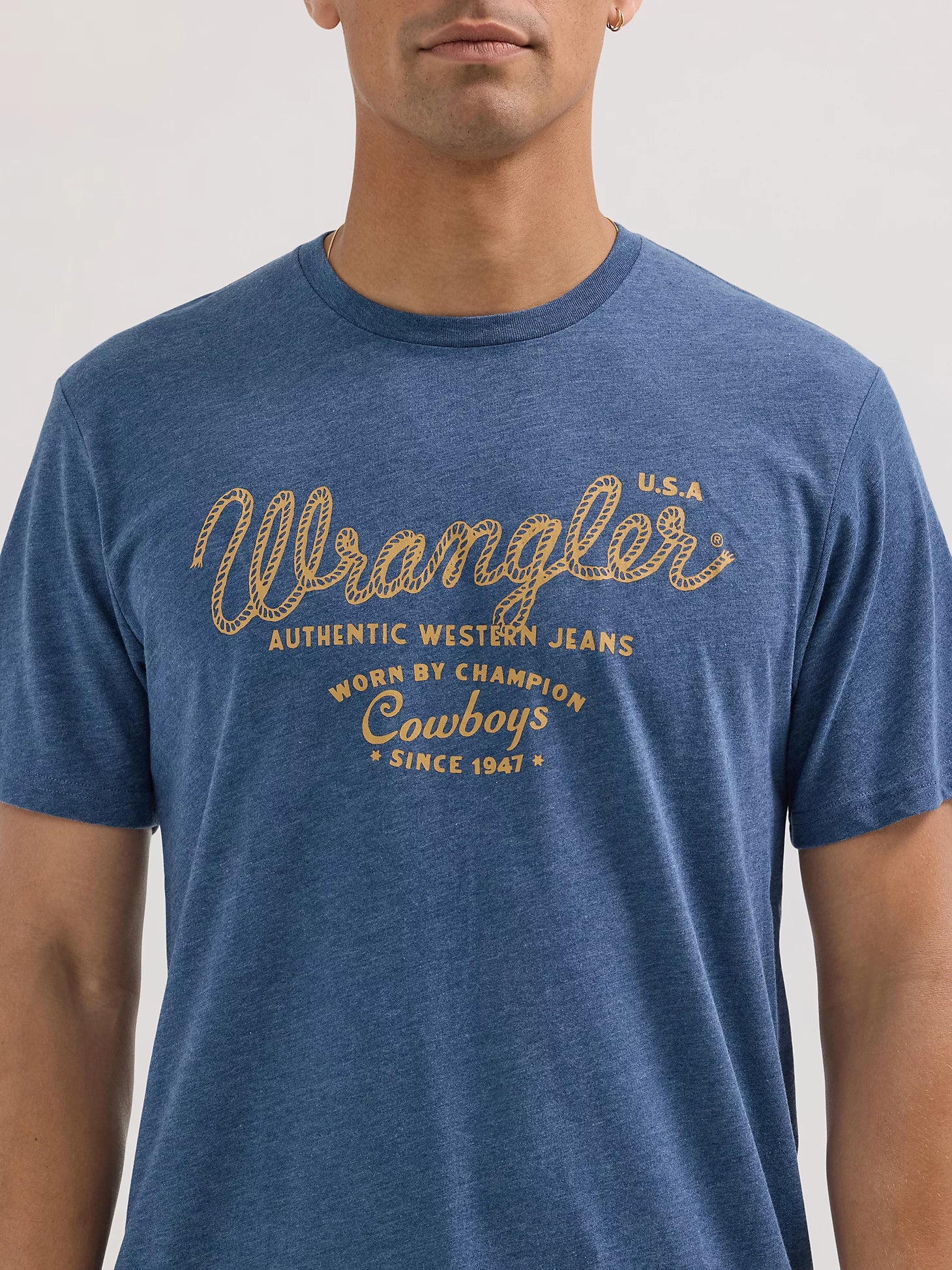 Wrangler® Short Sleeve T-shirt - Regular Fit - Dark Denim Heather