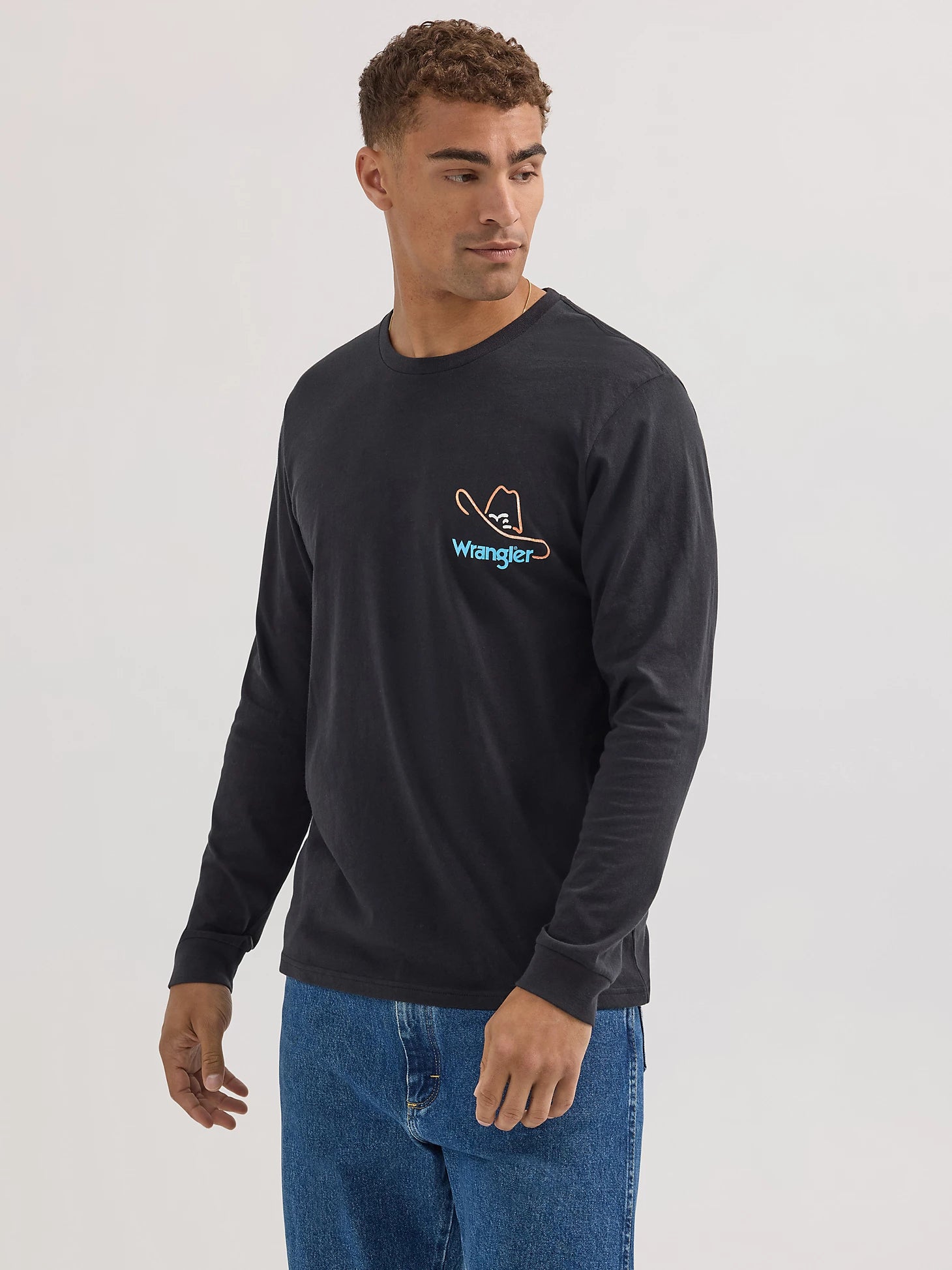 Wrangler® Long Sleeve T-shirt - Regular Fit - Jet Black