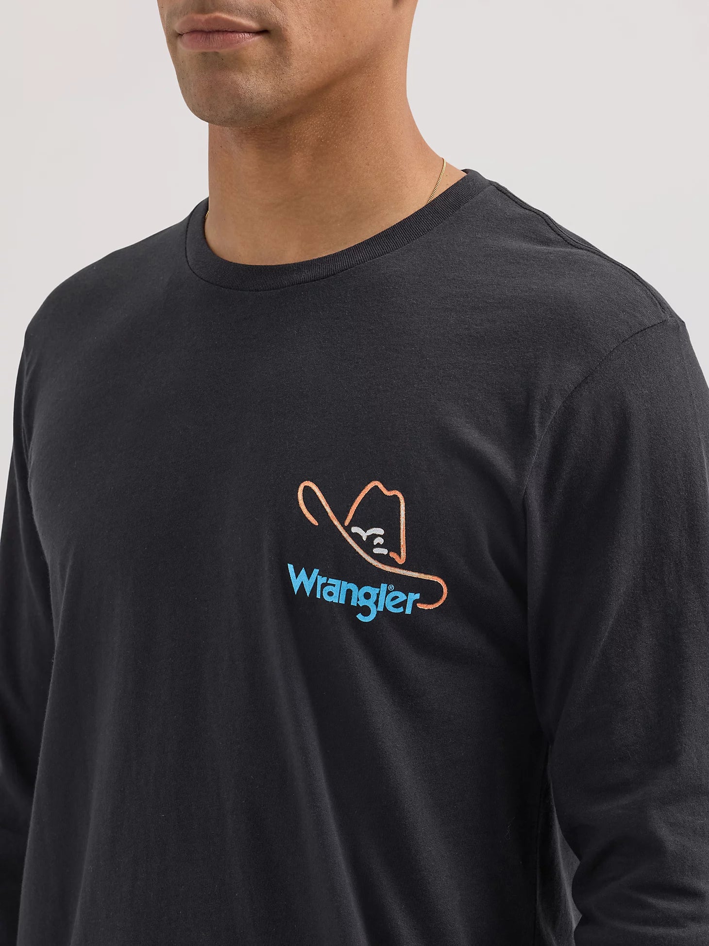 Wrangler® Long Sleeve T-shirt - Regular Fit - Jet Black