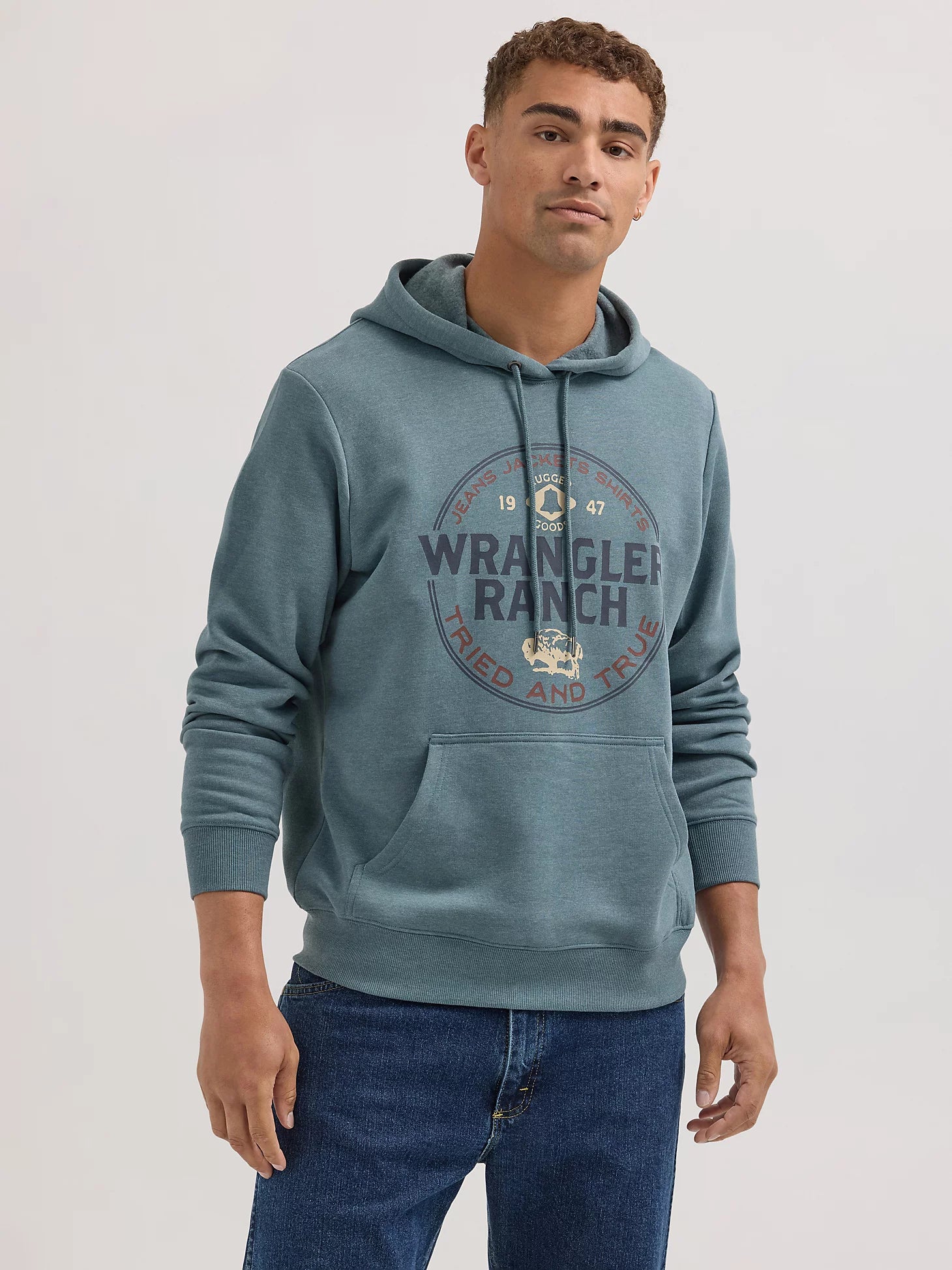 Wrangler® Western Hoodie - Regular Fit - Goblin Blue