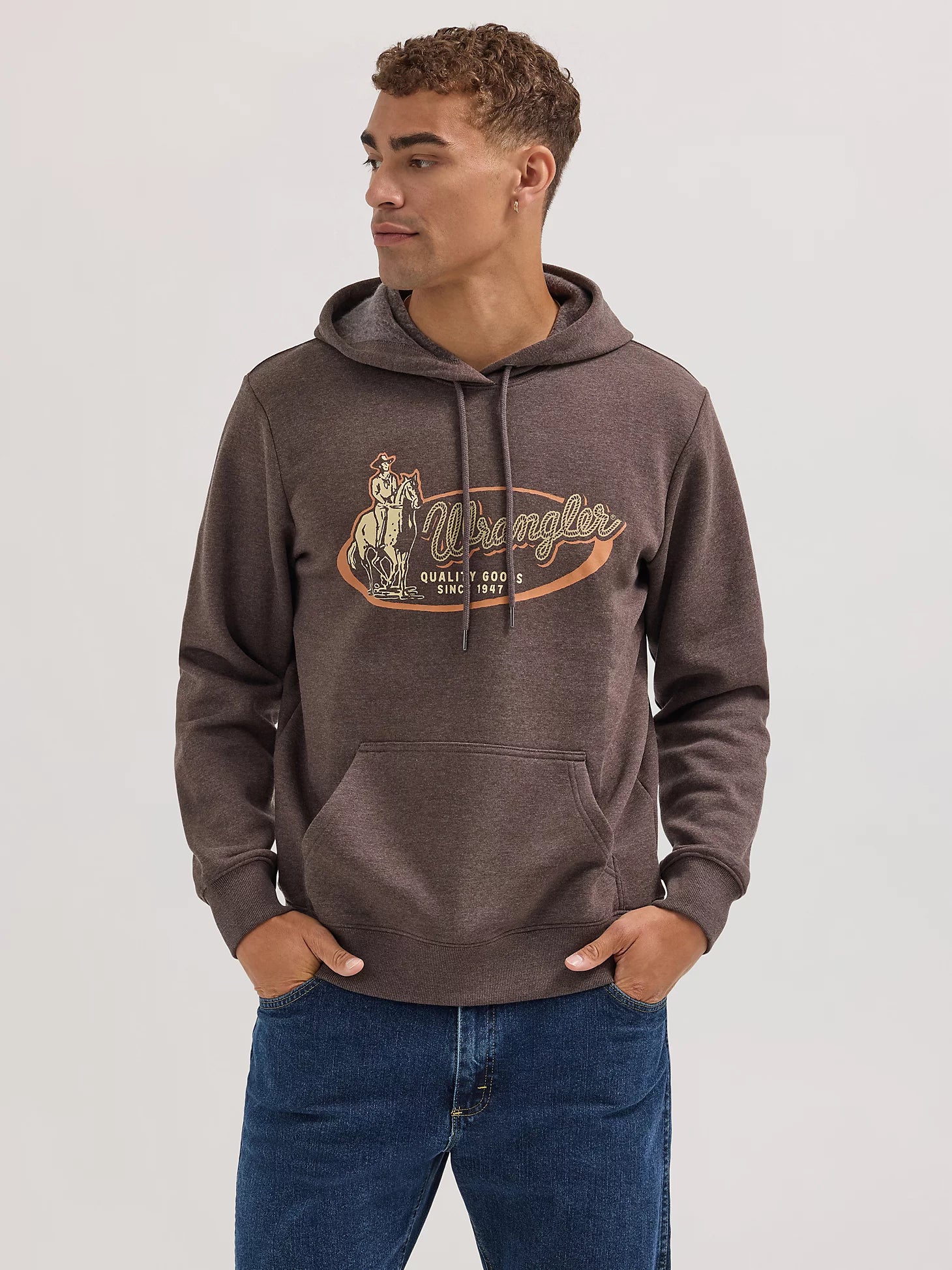 Wrangler® Western Hoodie - Regular Fit - Chocolate Torte