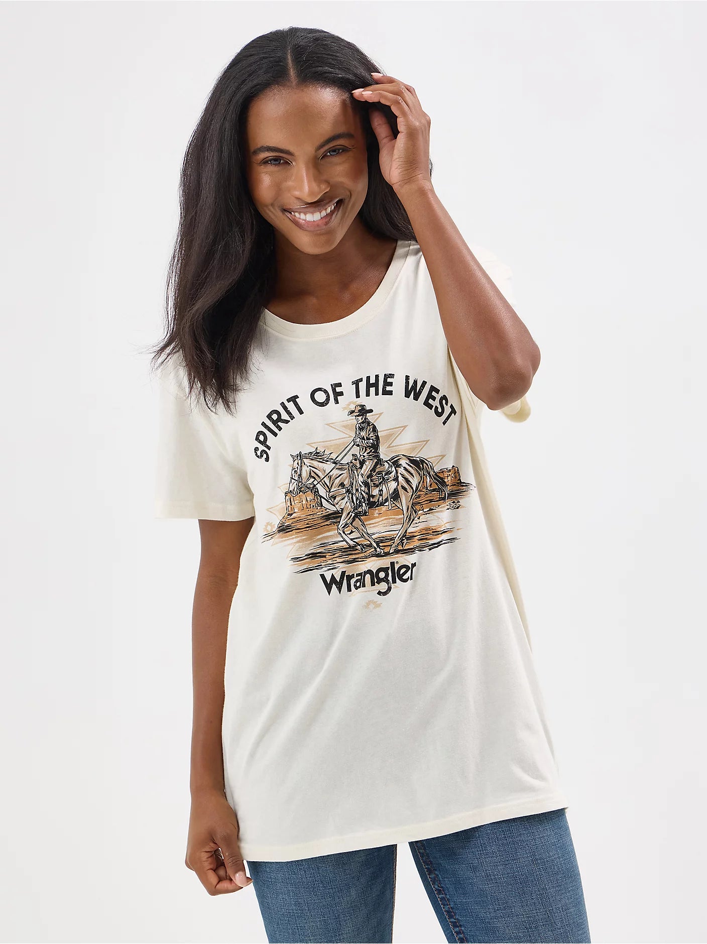 Wrangler® Graphic Short Sleeve T-Shirt - Boyfriend Fit - Whisper White