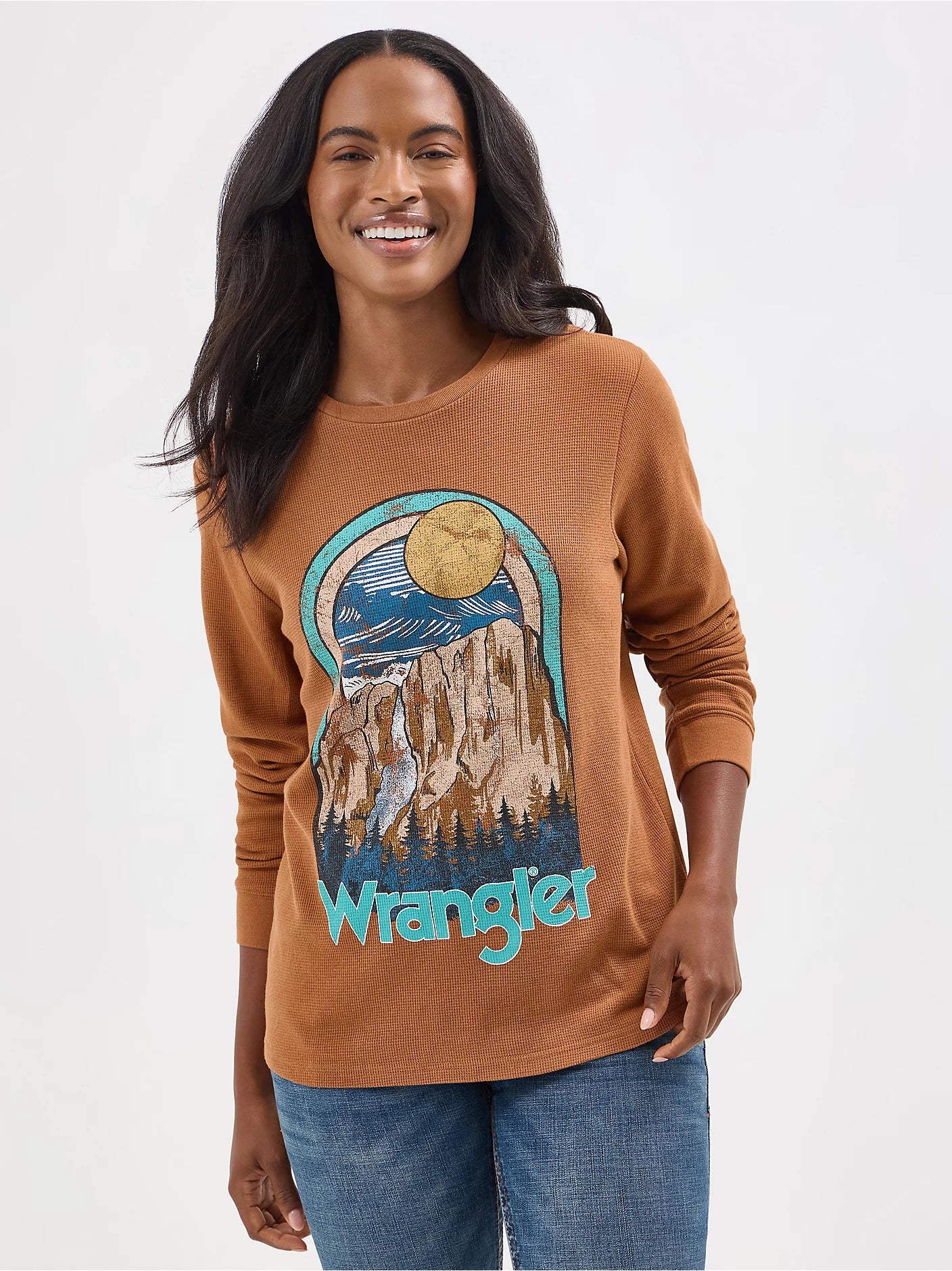 Wrangler® Graphic Long Sleeve Thermal - Regular Fit - Argan Oil