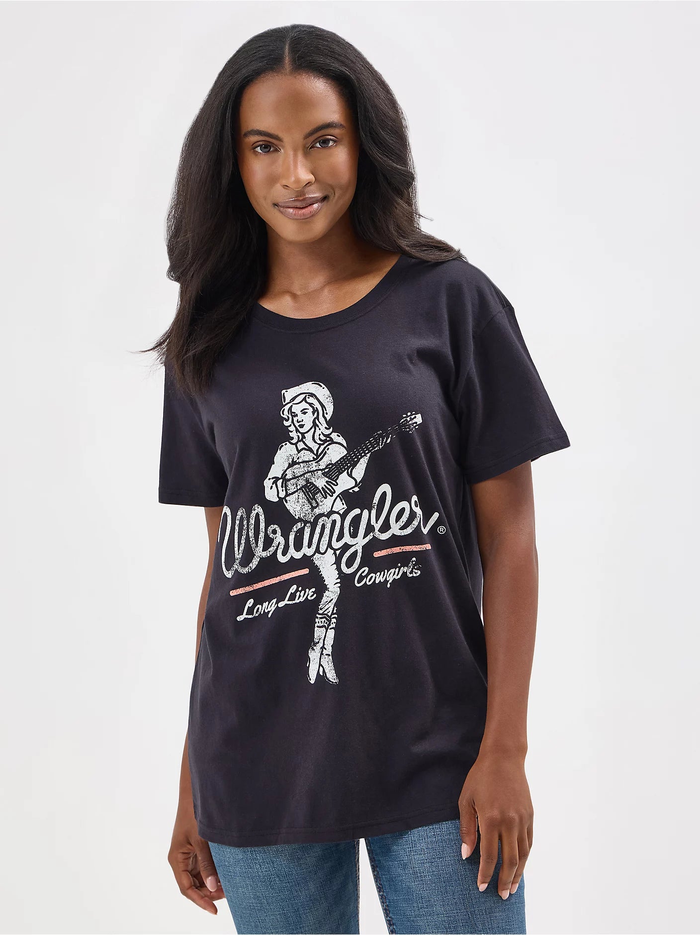 Wrangler® Graphic Short Sleeve T-Shirt - Boyfriend Fit - Black Beauty