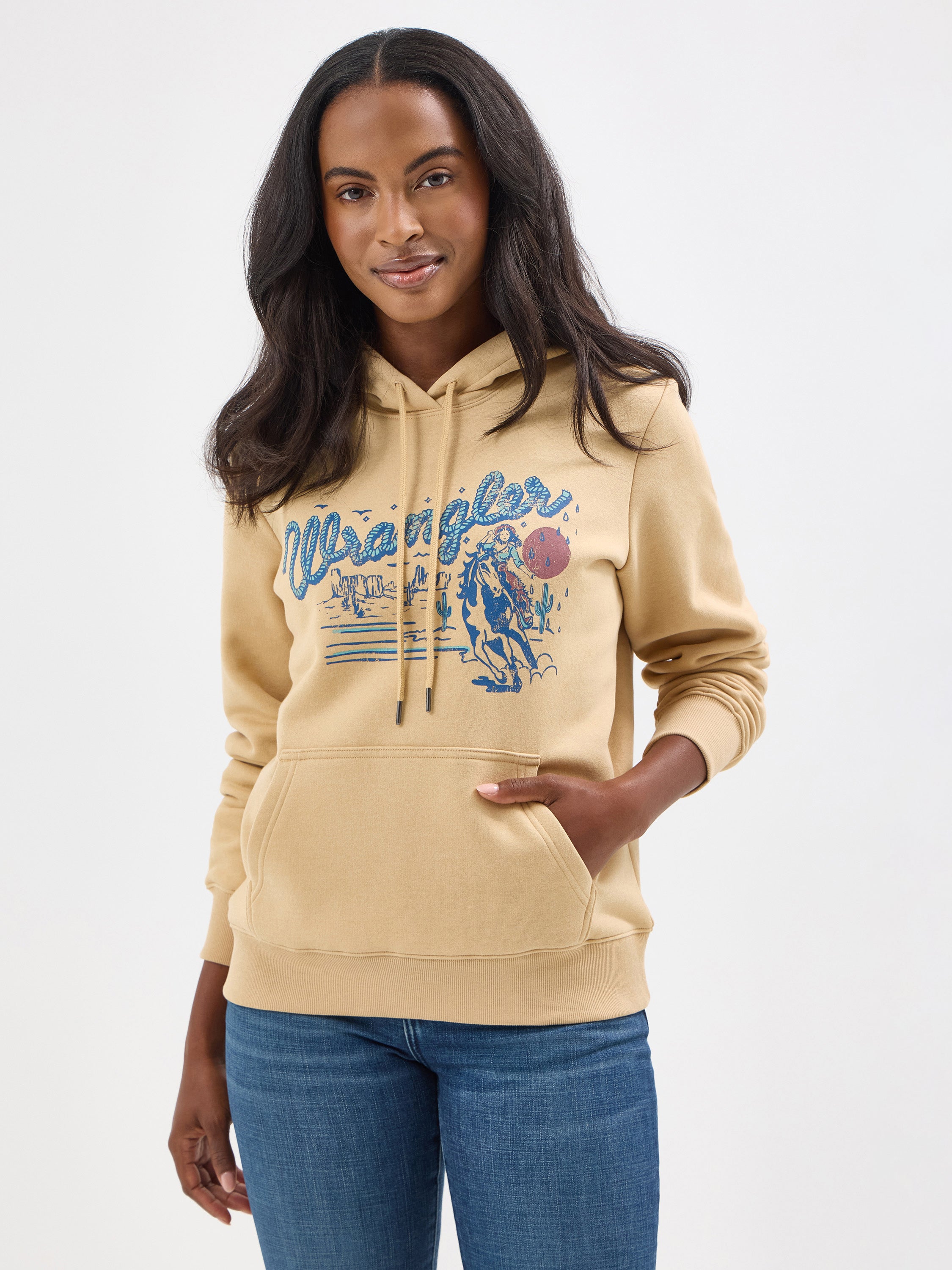 Wrangler® Graphic Hoodie - Regular Fit - Croissant