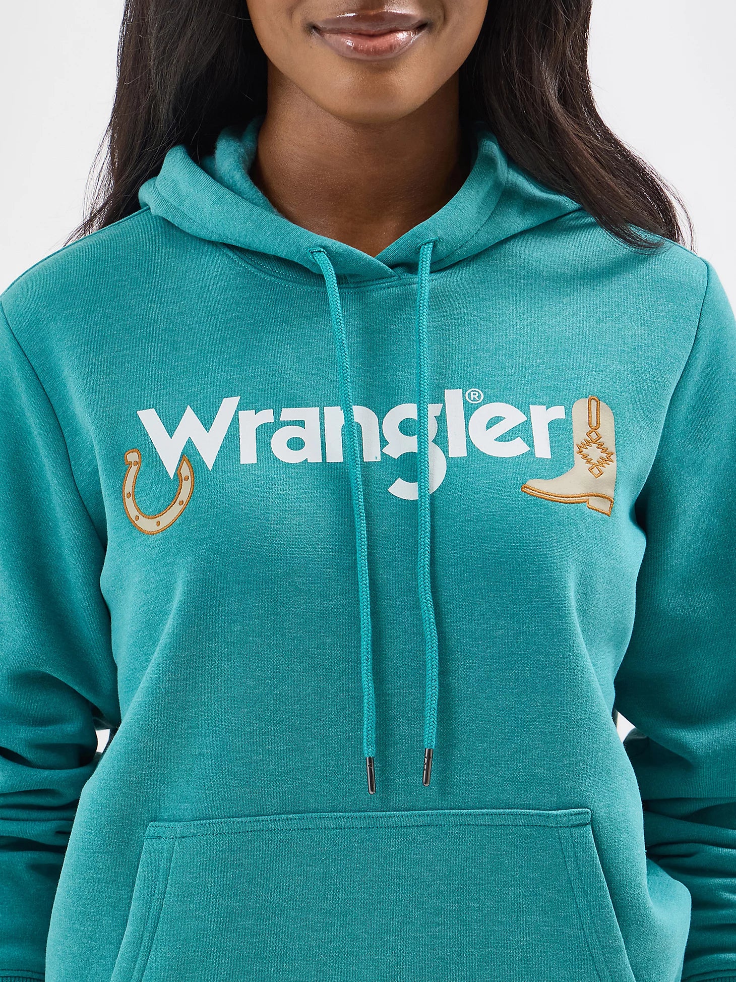 Wrangler® Graphic Hoodie - Regular Fit - Green-Blue Slate