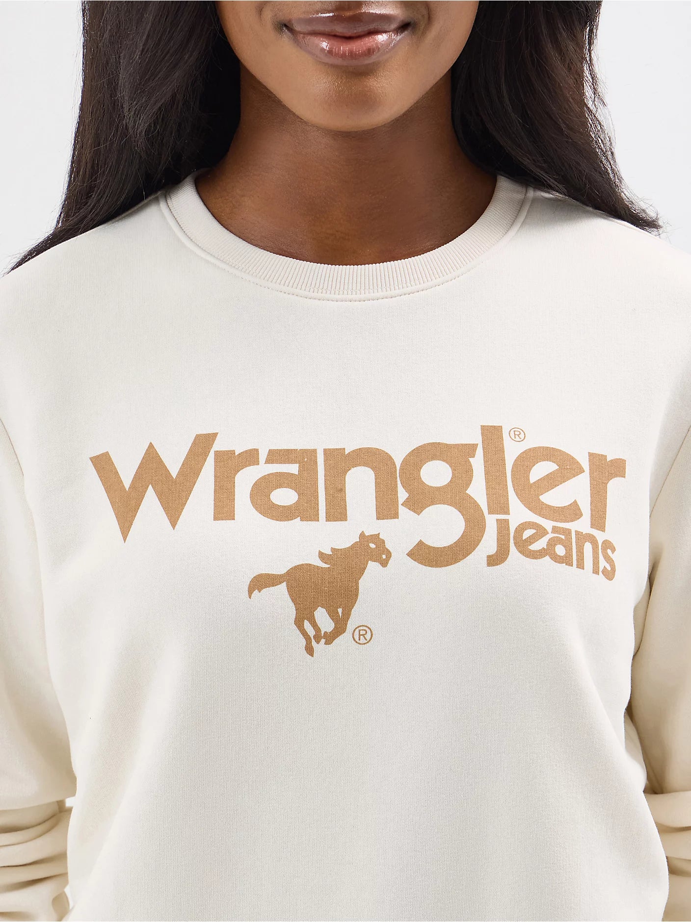 Wrangler® Graphic Long Sleeve Crew - Regular Fit - Whisper White